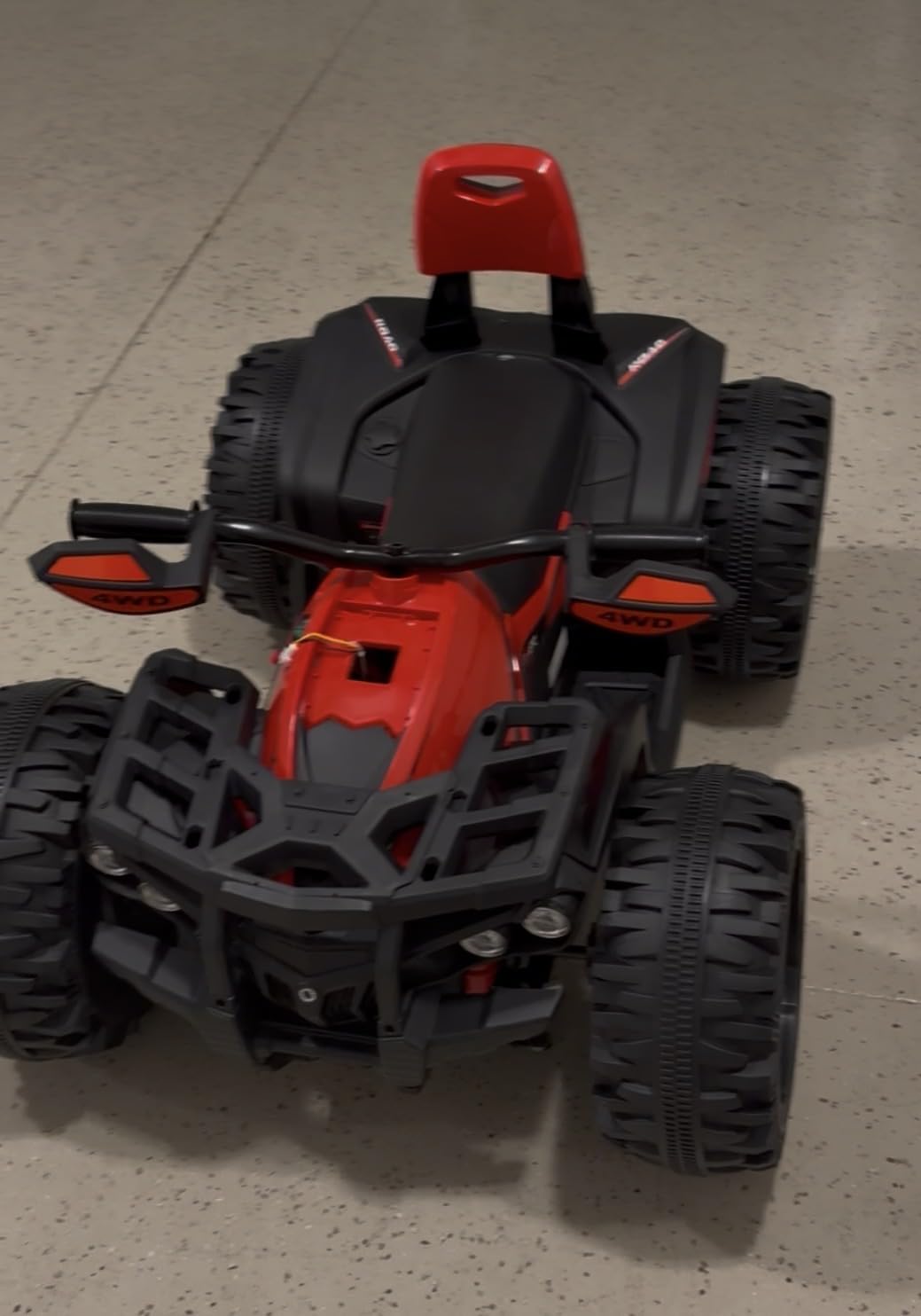 JOYRACER 24V Kids ATV 4 Wheeler, 4x4 Ride On Toys Car w/ 800W Motors, 9AH Battery Powered Car w/Remote Control, Bluetooth, MP3, USB, Spring Suspension, 2-Seater Quad for Boys Girls, Black customer photo 1