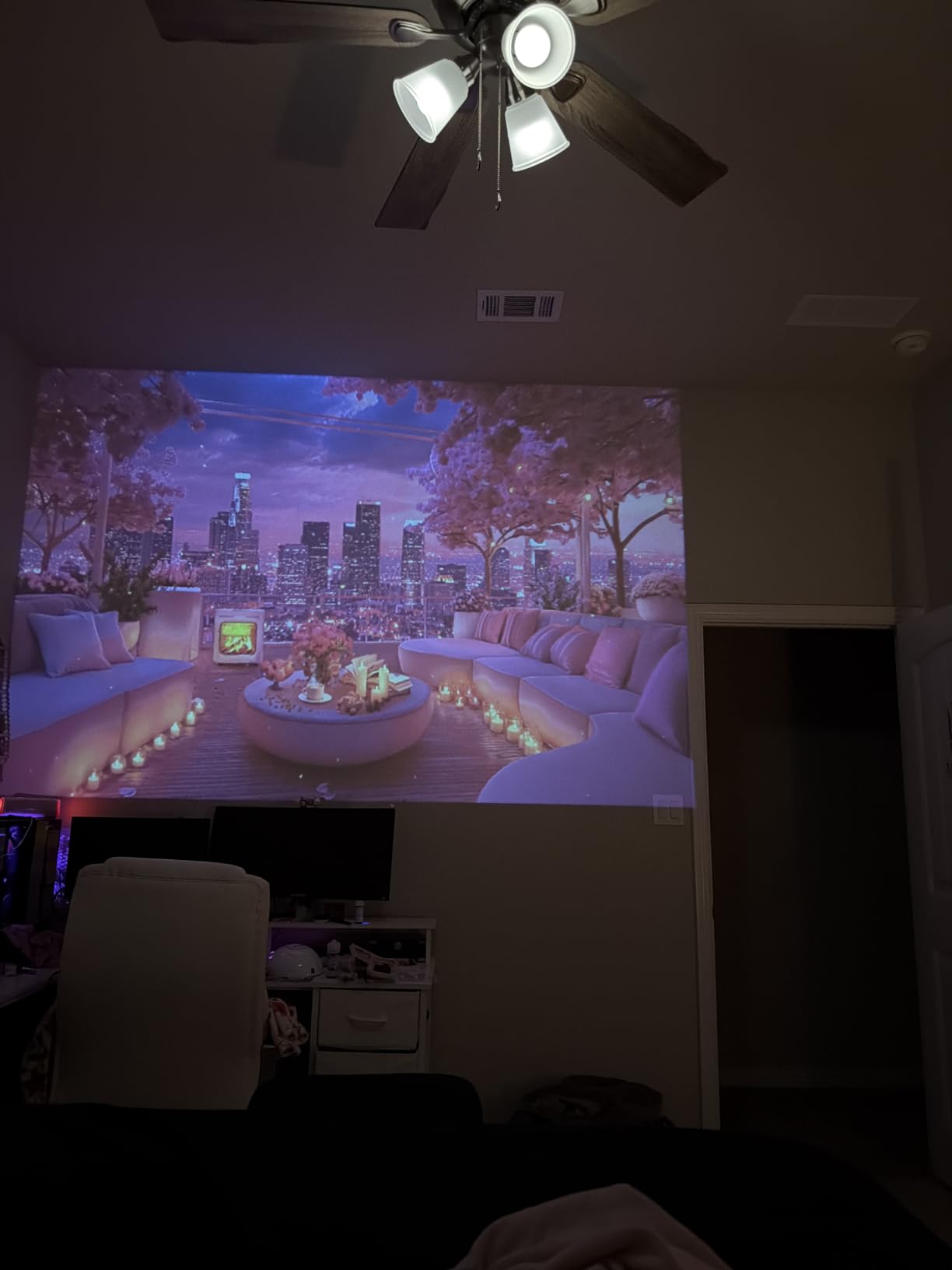 Magcubic Mini Projector with WiFi 6 and Bluetooth 5.4, Portable Projector 4K Support, 5W Soundbase Speaker, Auto Vertical Keystone 180°Rotatable Smart Proyector for Movie Home Outdoor customer photo 2