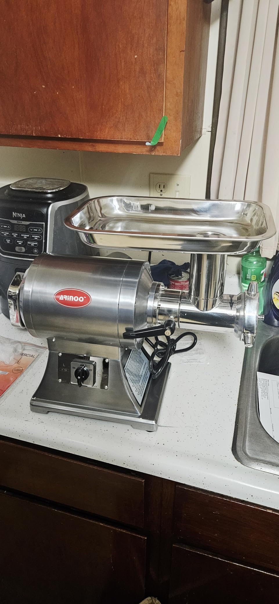Commercial Meat Grinder #12, 0.9HP Heavy Duty Stainless Steel Industrial Meat Mincer w/2 Blades & Meat Pusher,Electric Meat Grinders for large batches home butchering, or small farm processing customer photo 1