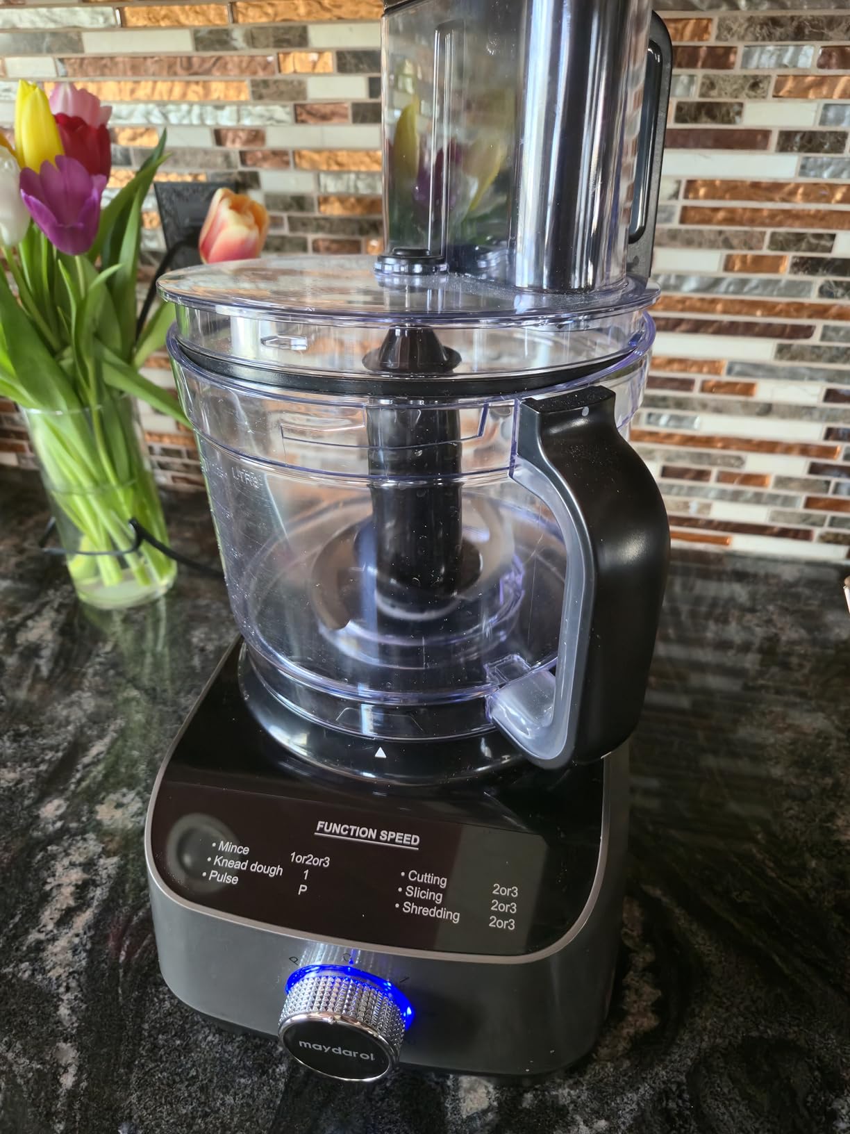 14 Cup Large Food Processor, XL Bowl, Large Chute for Blending, Mixing, Shredding, and Slicing, Meat and Vegetable Chopping, Doughing, All in One for kitchen,4 Speeds, 600W customer photo 1
