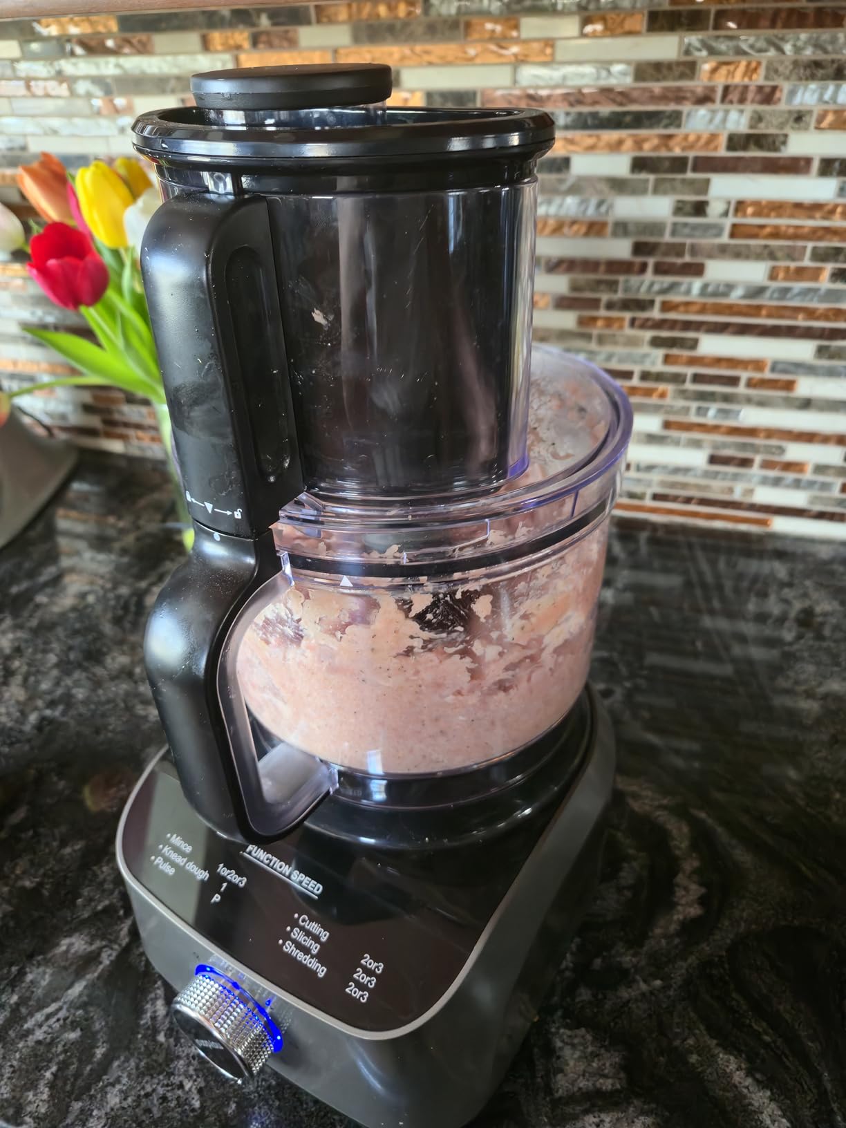 14 Cup Large Food Processor, XL Bowl, Large Chute for Blending, Mixing, Shredding, and Slicing, Meat and Vegetable Chopping, Doughing, All in One for kitchen,4 Speeds, 600W customer photo 2