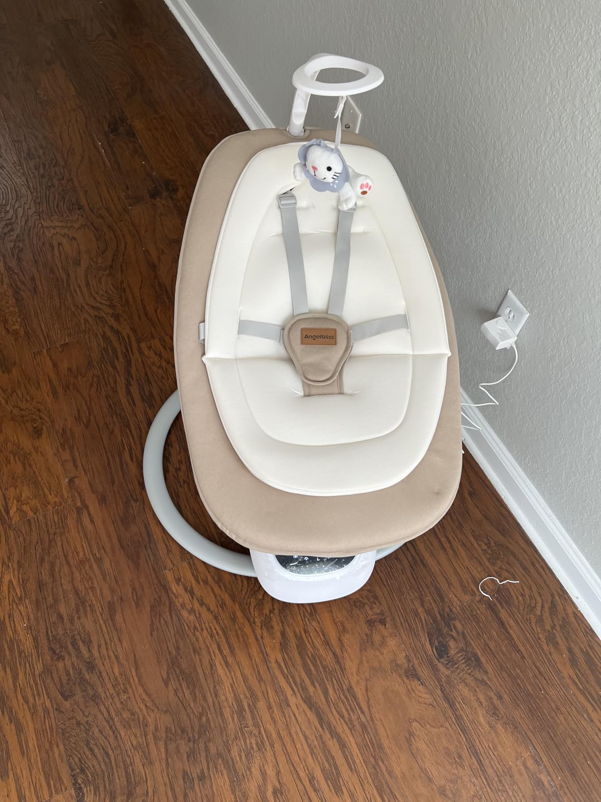 Angelbliss Baby Swing with Custom Motion, 3D-Motion Electric Swing with 6 Unique Motions & 4-Speeds, Bluetooth Enabled, 13 Preset Lullabies (Grey) customer photo 1