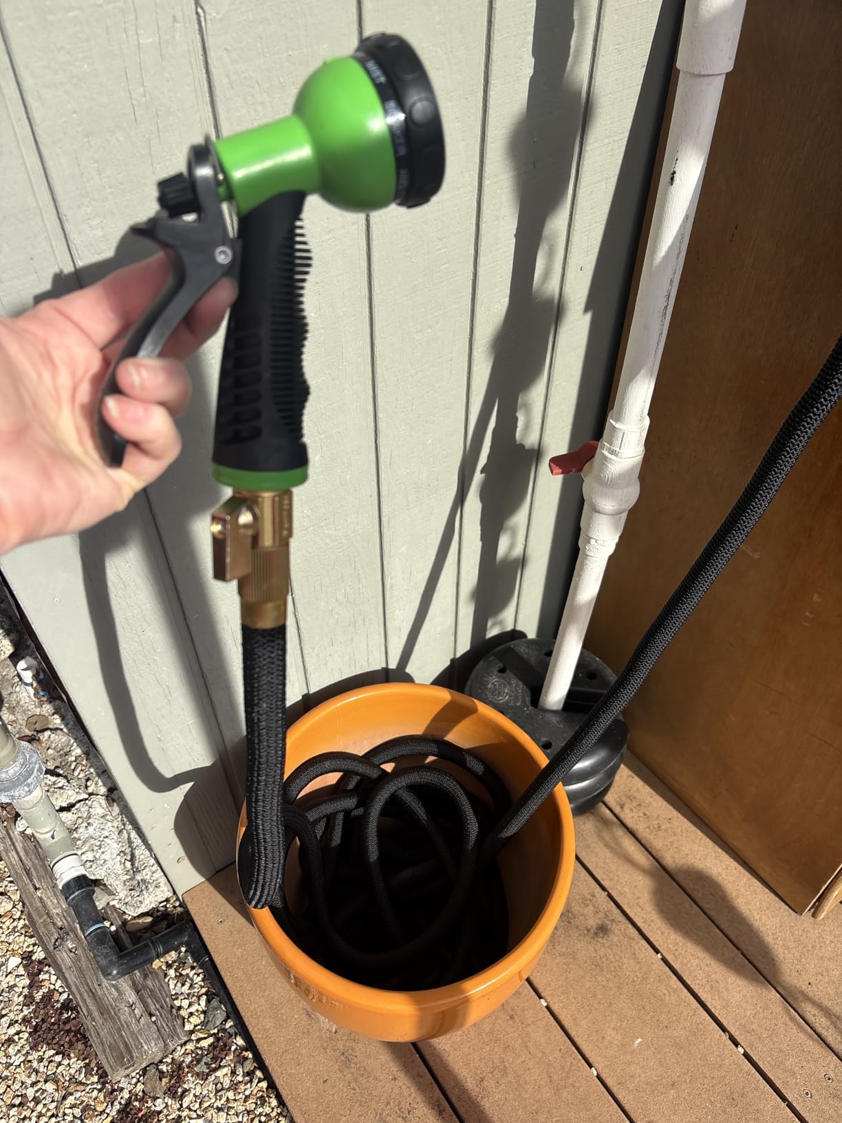 Flexi Hose Expandable Garden Hose with 8 Function Nozzle, 50FT - Lightweight Retractable Garden Hose, Water Hose - No-Kink Flexibility, 3/4 Inch Solid Brass Fittings and Double Latex Core customer photo 2