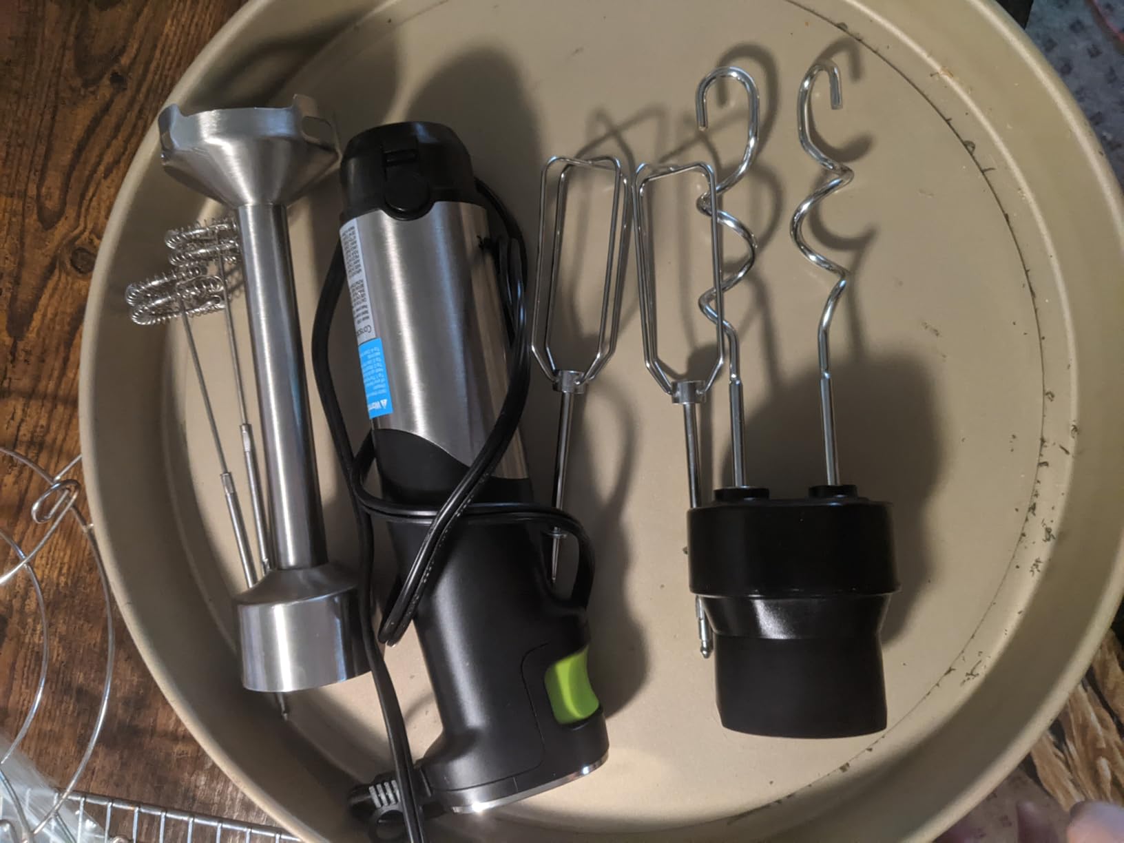 Consciot 4 in 1 Immersion Hand Blender Max 1100W, Corded Stick Emulsifier with Entire Stainless Steel Blender Shaft, Trigger Speed Control, For Blending, Beating, Frothing, Mixing & More, Non-BPA customer photo 2
