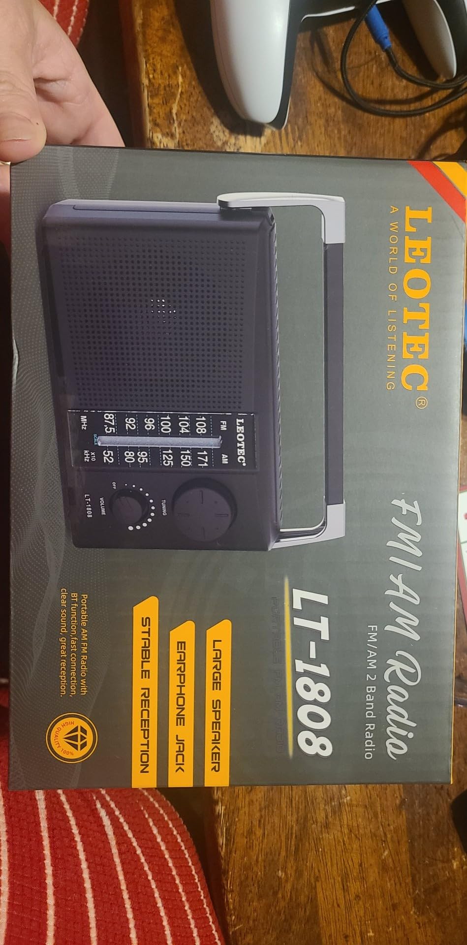 LEOTEC AM FM Radio with Bluetooth, Portable Radio Strong Reception, Plug in Wall, Battery Operated, 10 White Noise Sounds, Digital Sleep Timer, Headphone Jack, Volume Control, Easy to Use, Gifts for Seniors customer photo 2