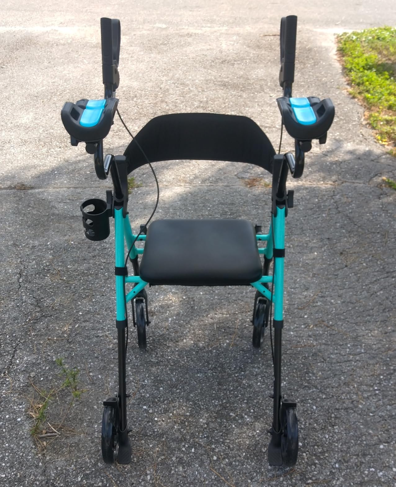 VOCIC Walkers for Seniors, Upright Walker with Adjustable Armrests, Z22 GelCool Stand Up Walker with Ergo Seat & Backrest, 8