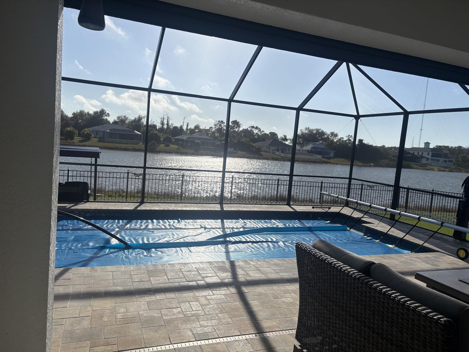 Solar Pool Cover, Durable 16 mil 20 x 40 ft Pool Covers for Inground & Above Ground Pools, Solar Pool Heater, Rectangle Solar Blanket with Bubbles, Blue customer photo 1