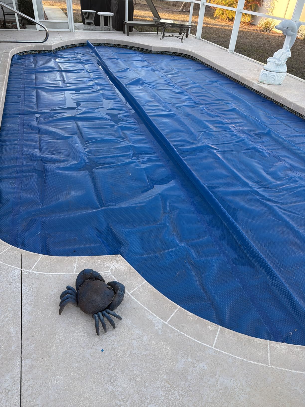 Solar Pool Cover, Durable 16 mil 20 x 40 ft Pool Covers for Inground & Above Ground Pools, Solar Pool Heater, Rectangle Solar Blanket with Bubbles, Blue customer photo 2