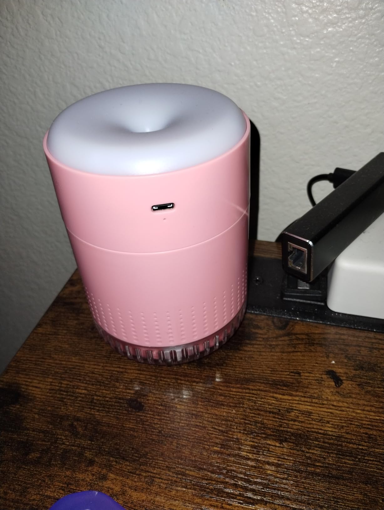 SZO Portable Mini Humidifier, 500ML USB Personal Cool Mist Humidifiers for Bedroom Office Travel Desk, Whisper Quiet 20dB with 2 Mist Modes & Auto Shut-Off customer photo 1