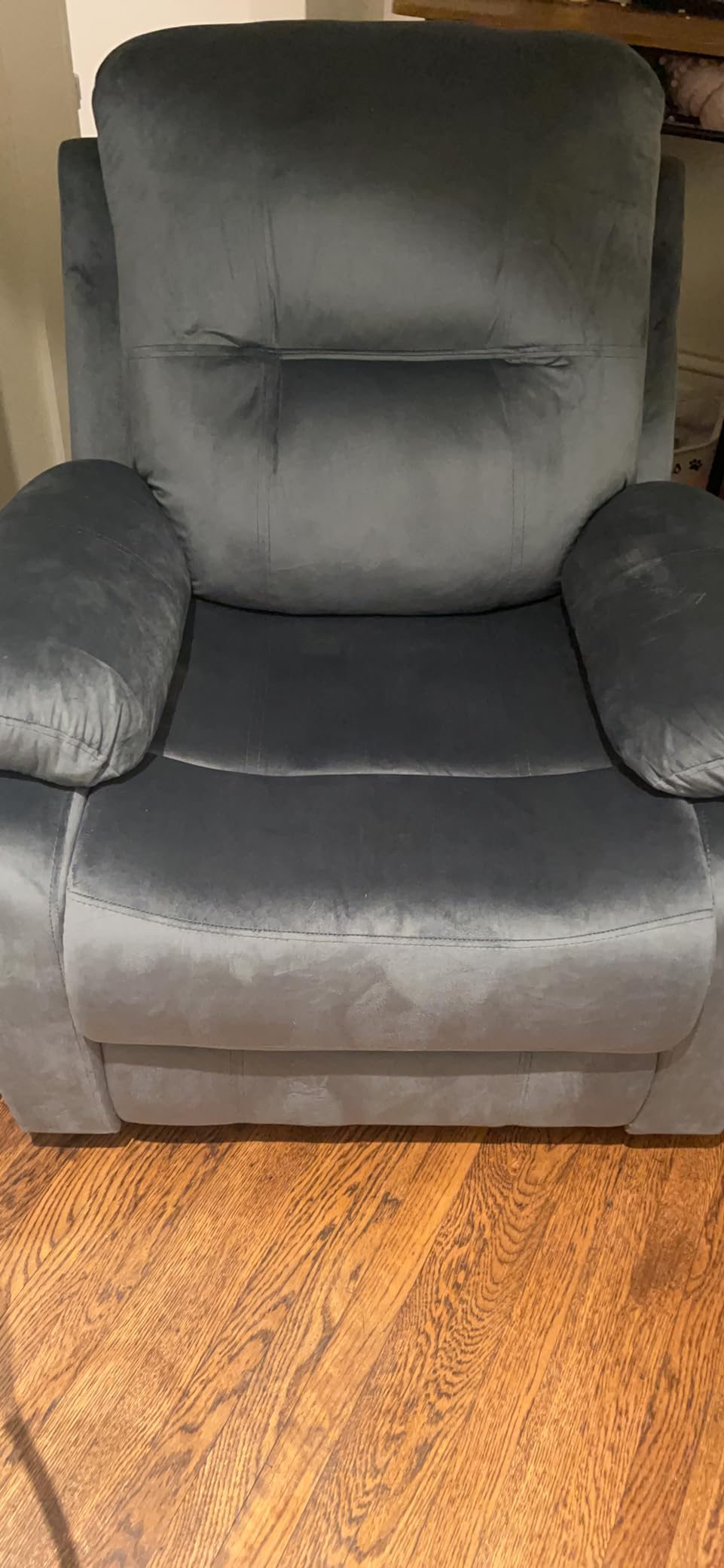 HAOMARKETS Classic Power Recliner Chair with Massage and Heat, Breathable Faux Leather Electric Recliner with USB Port, Overstuffed Reclining Sofa with Rivets for Living Room, Caramel Brown customer photo 2