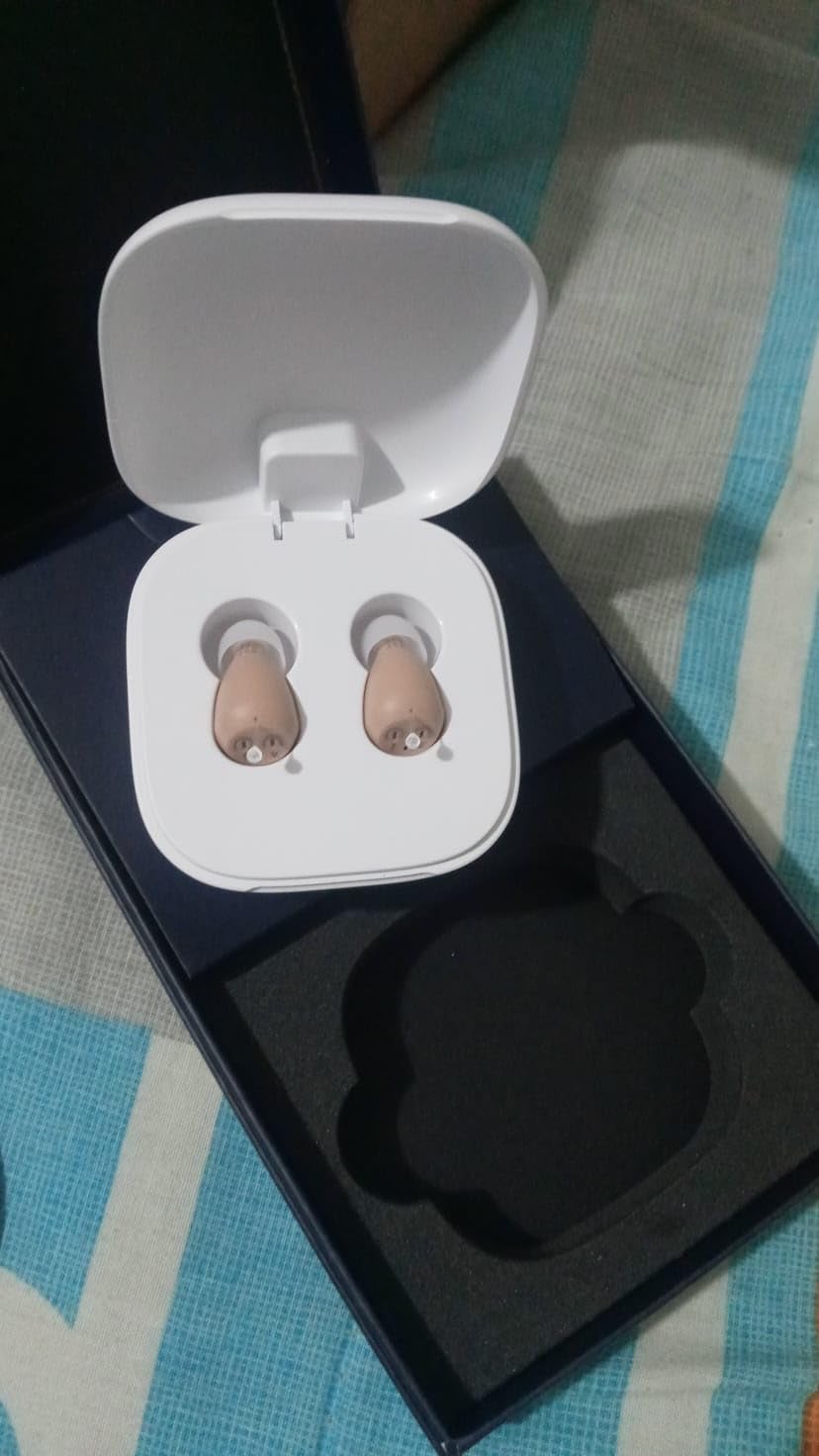 Audien Atom One OTC Hearing Aids - Wireless, Rechargeable, and Comfortable | Clear Sound in a Small, Discreet Design for Seniors & Adults with Hearing Loss customer photo 2