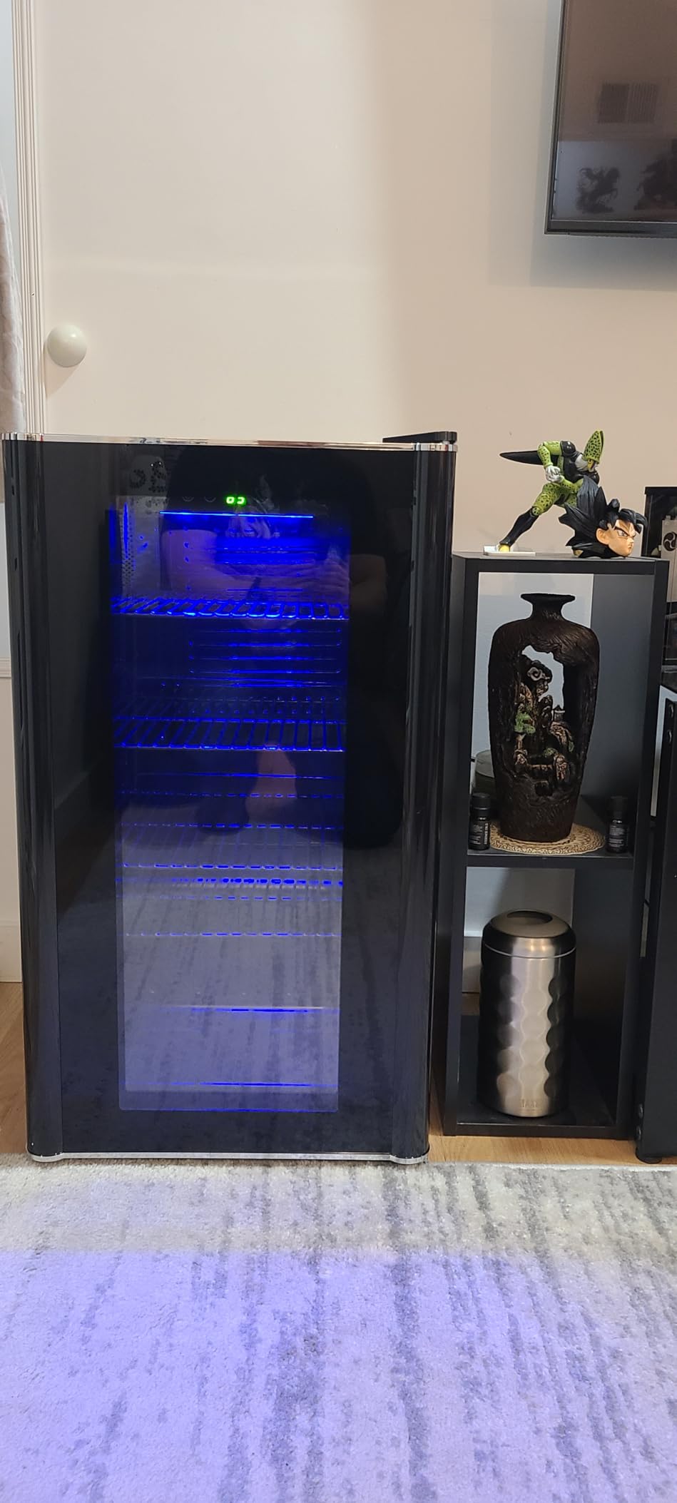 COWSAR 4.5 Cu.Ft Wine Fridge 37 Bottle, ETL Approved Freestanding Wine Cooler 145 Can Beverage Refrigerator with Stainless Steel Reversible Glass Door, Drink Fridge for Home Bar, Kitchen, Game Room customer photo 1