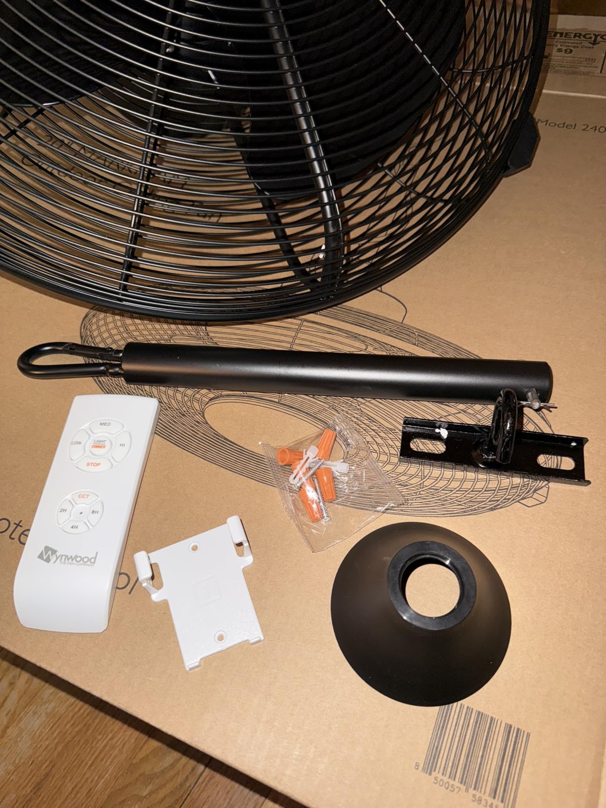 Wynwood QL11191BK 20-Inch Markham Wet Rated Ceiling Fan, Matte Black, Outdoor Ceiling Fan with 3-Way CCT LED Light, 3-Speed Remote Control, All-Weather ABS Blades customer photo 1