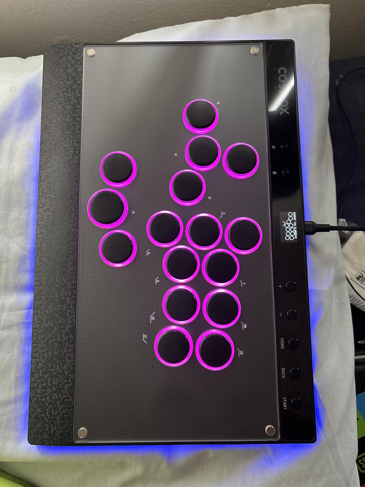 Haute42 C16 Leverless Controller Arcade Stick: Magnetic Leverless Arcade Stick with RGB Rims,Premium Black Haute42 C16 Arcade Controller for PC/PS3/PS4/Switch Game with Lock Button Support Hot Swap & SOCD customer photo 1