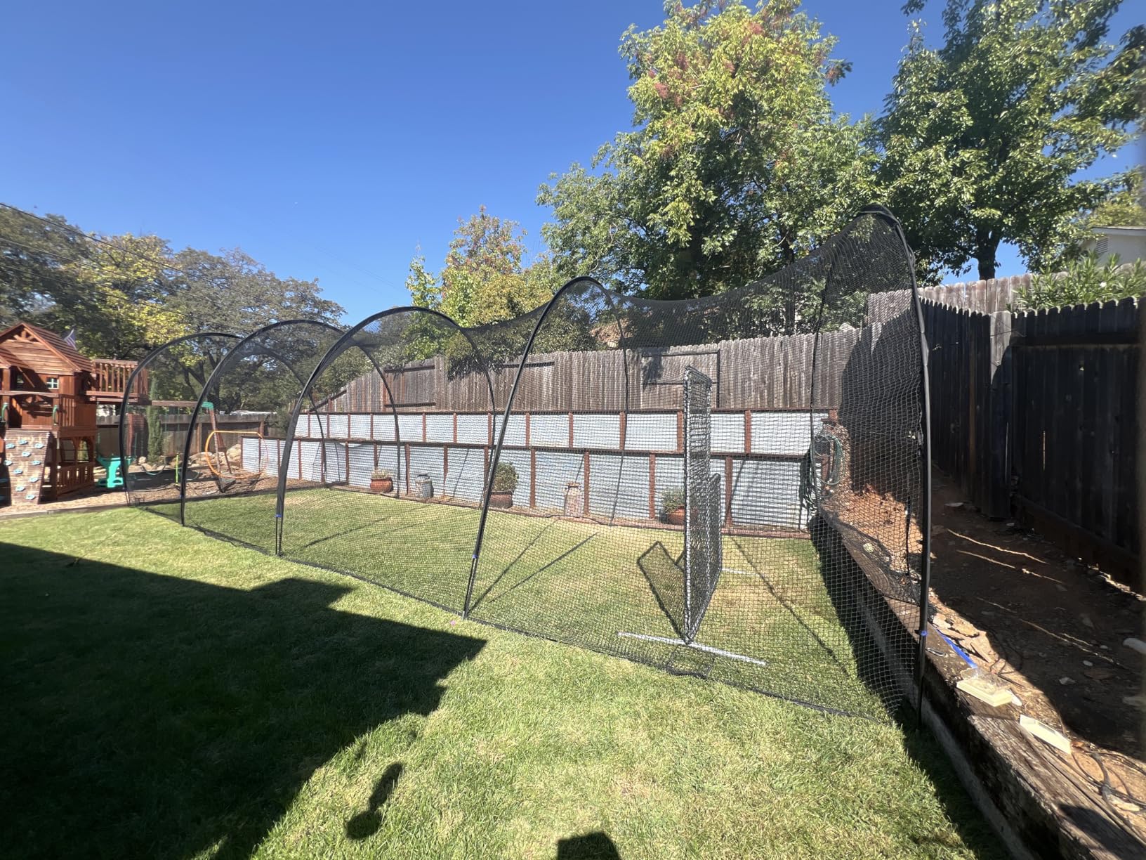 MR 40FT Batting Cage Baseball Softball w/Sock Pocket, Hitting Cage Net and Frame Backyard Baseball Softball Training Equipment, Freestanding Portable customer photo 1
