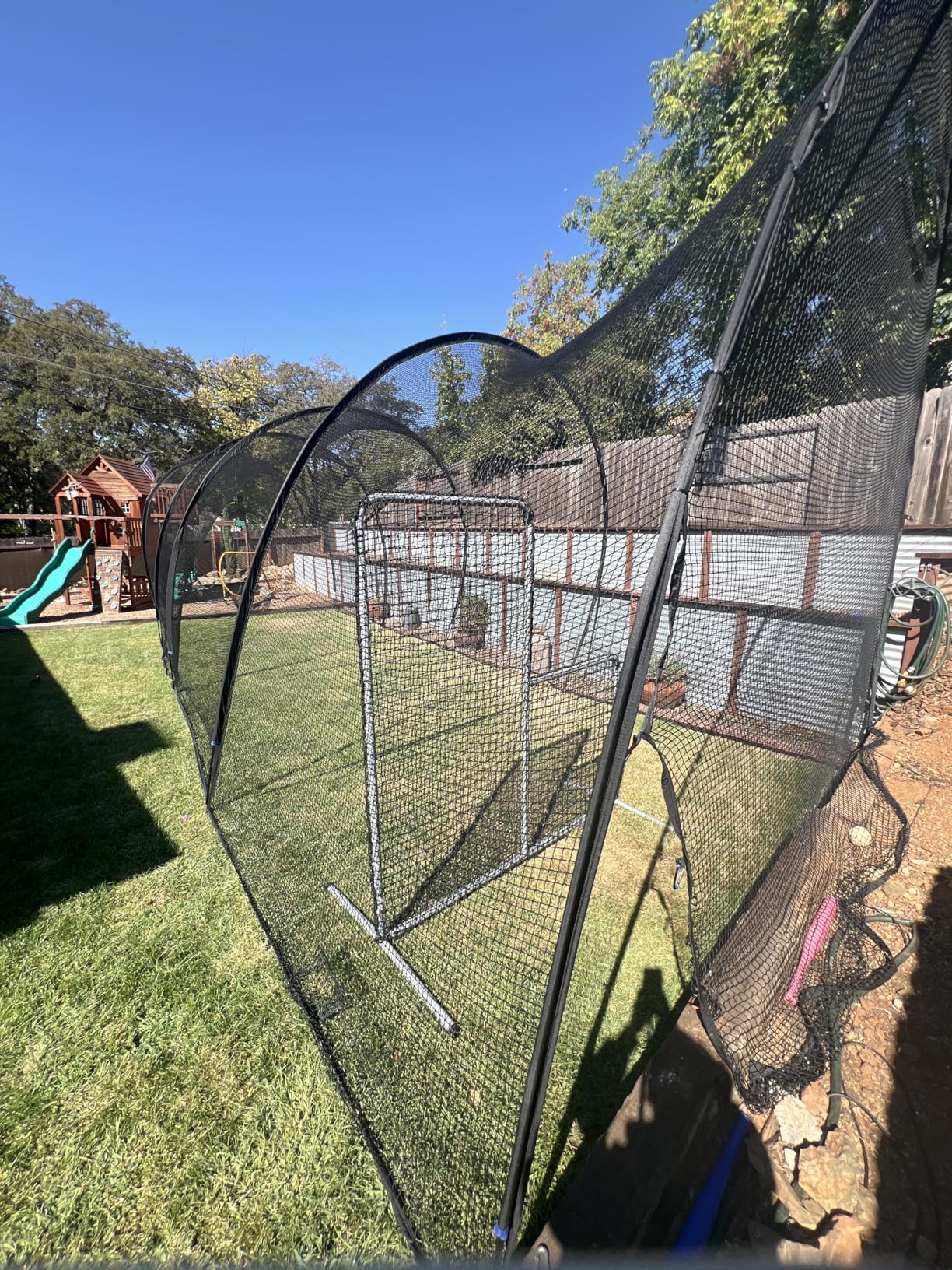 MR 40FT Batting Cage Baseball Softball w/Sock Pocket, Hitting Cage Net and Frame Backyard Baseball Softball Training Equipment, Freestanding Portable customer photo 2