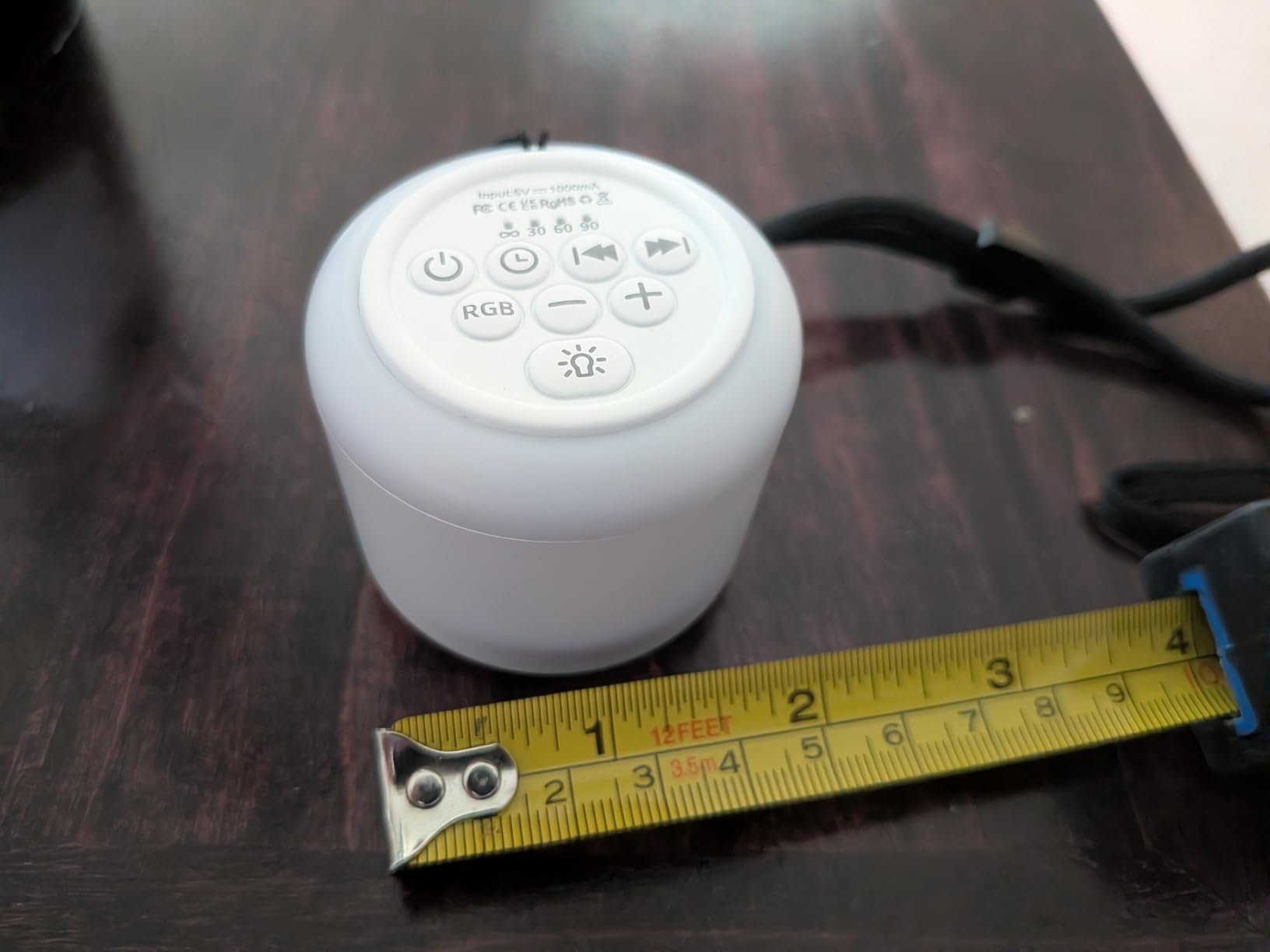 Soothing Sounds White Noise Machine Portable Sleep Machines with 30 Relaxing Sounds 12 Color Options 5 Adjustable Brightness 32 Volume Levels 4 Timer for Baby and Adult Perfect for Home Travel Office customer photo 1