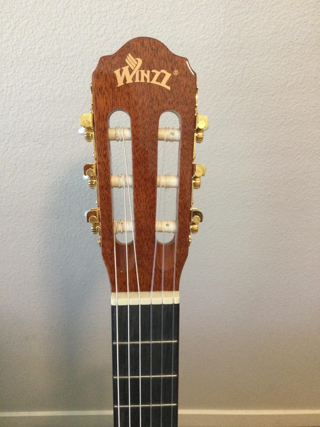 WINZZ 4/4 Classical Guitar, 39 Inch Full Size Nylon String Guitar for Beginner Adults, Full Classic Guitar Kit with Free Lessons, Gig Bag, Footstool, Capo, Tuner, Hanger and Strap (Glossy Tan) customer photo 2