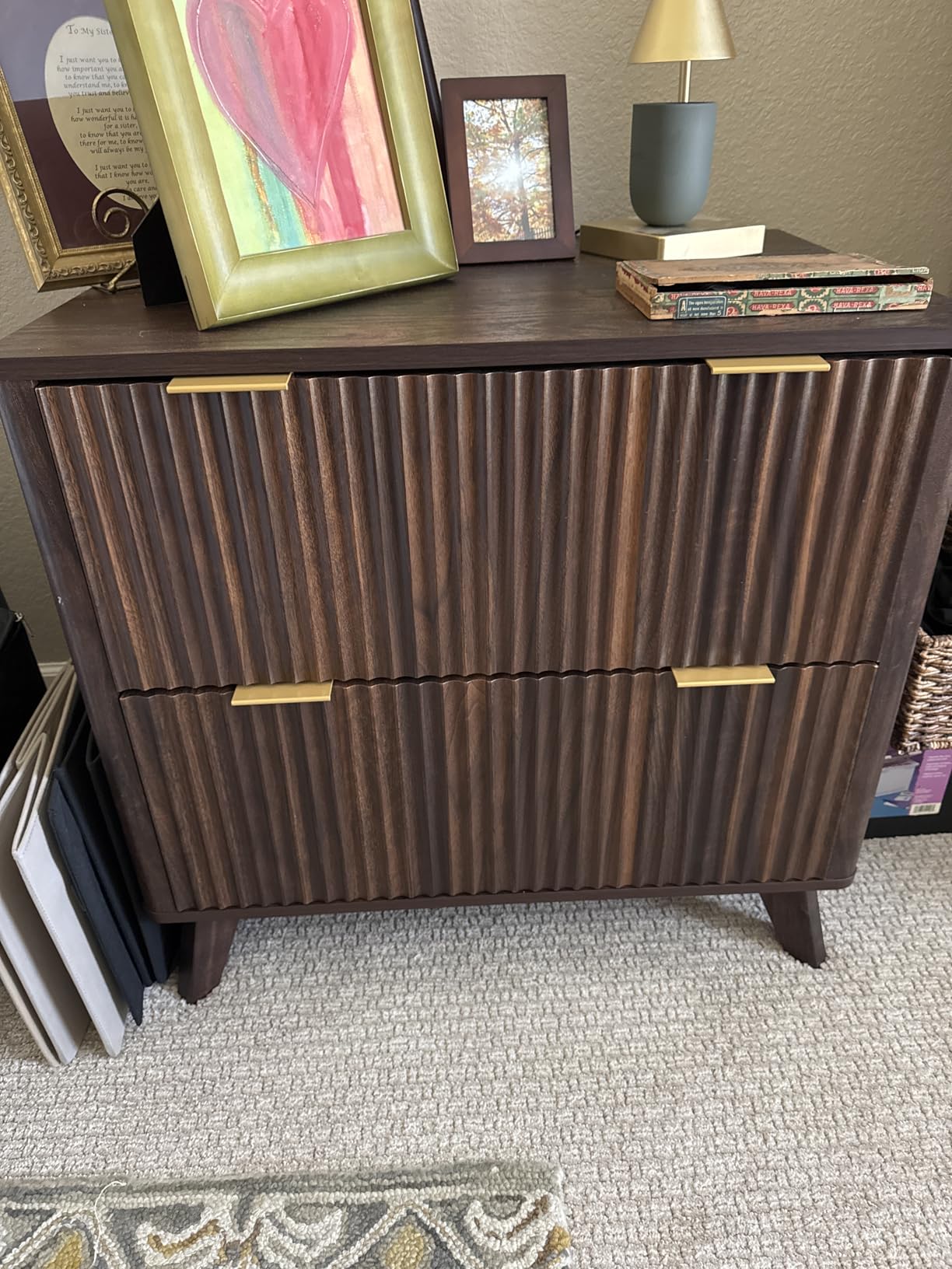 T4TREAM 2 Drawer File Cabinet, 31.8