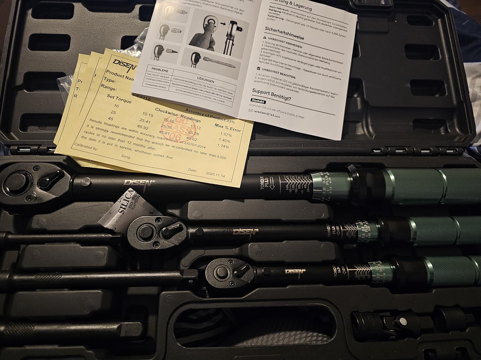 DISEN 9PCS Click Torque Wrench Set 1/4