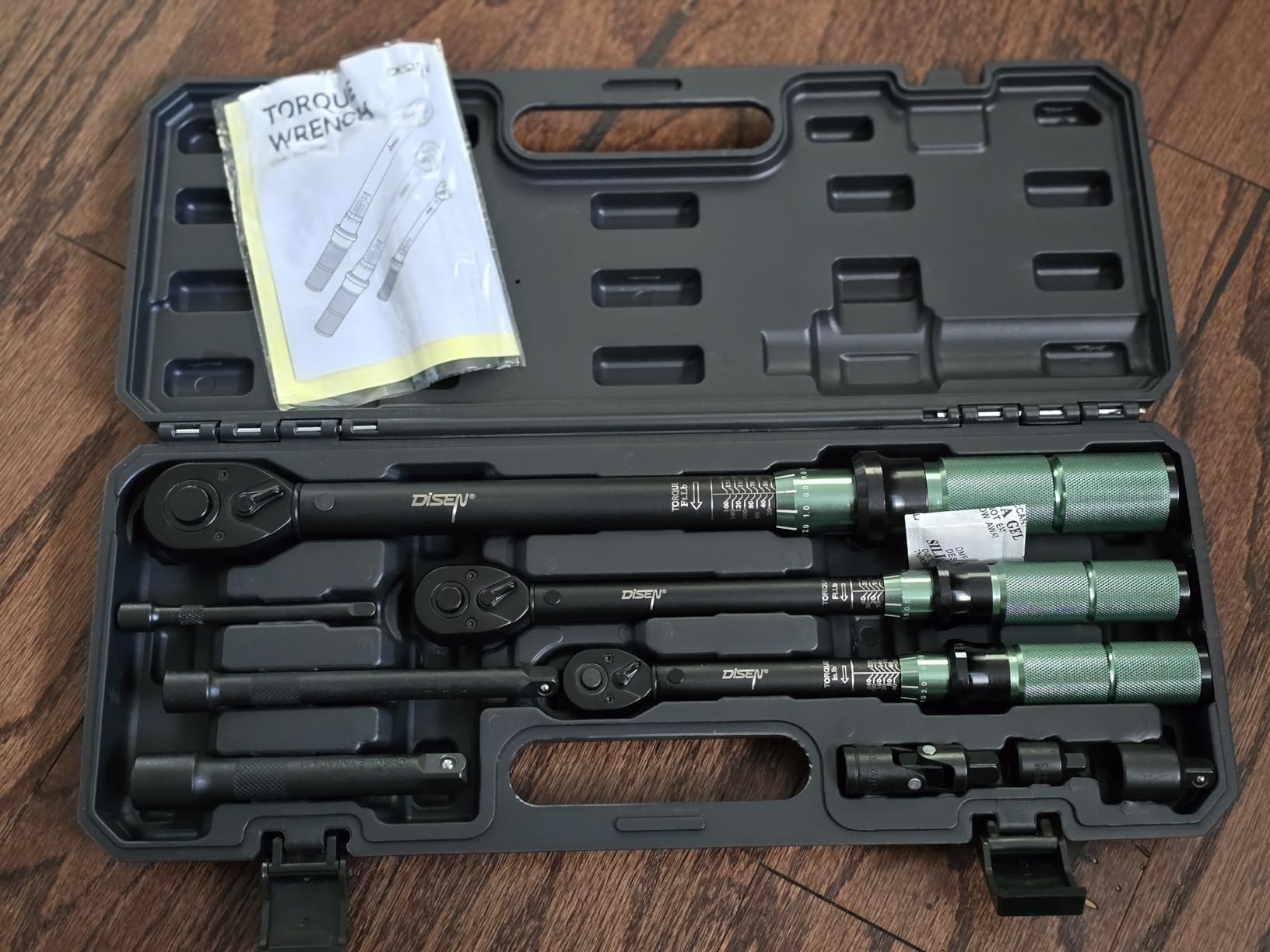 DISEN 9PCS Click Torque Wrench Set 1/4