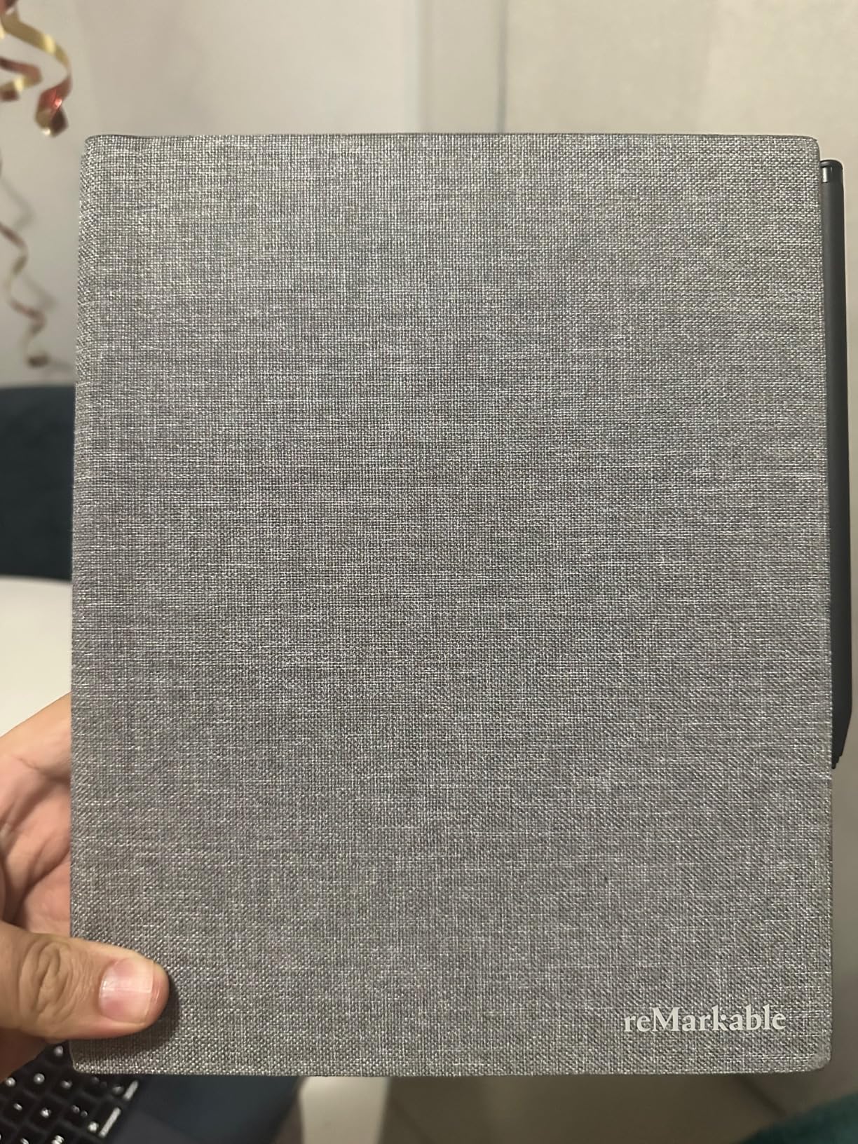 reMarkable 2 Essentials Bundle - Gray | Includes 10.3 inch Writing Tablet, Marker Plus Pen with Eraser, Book Folio Cover in Gray Weave customer photo 1