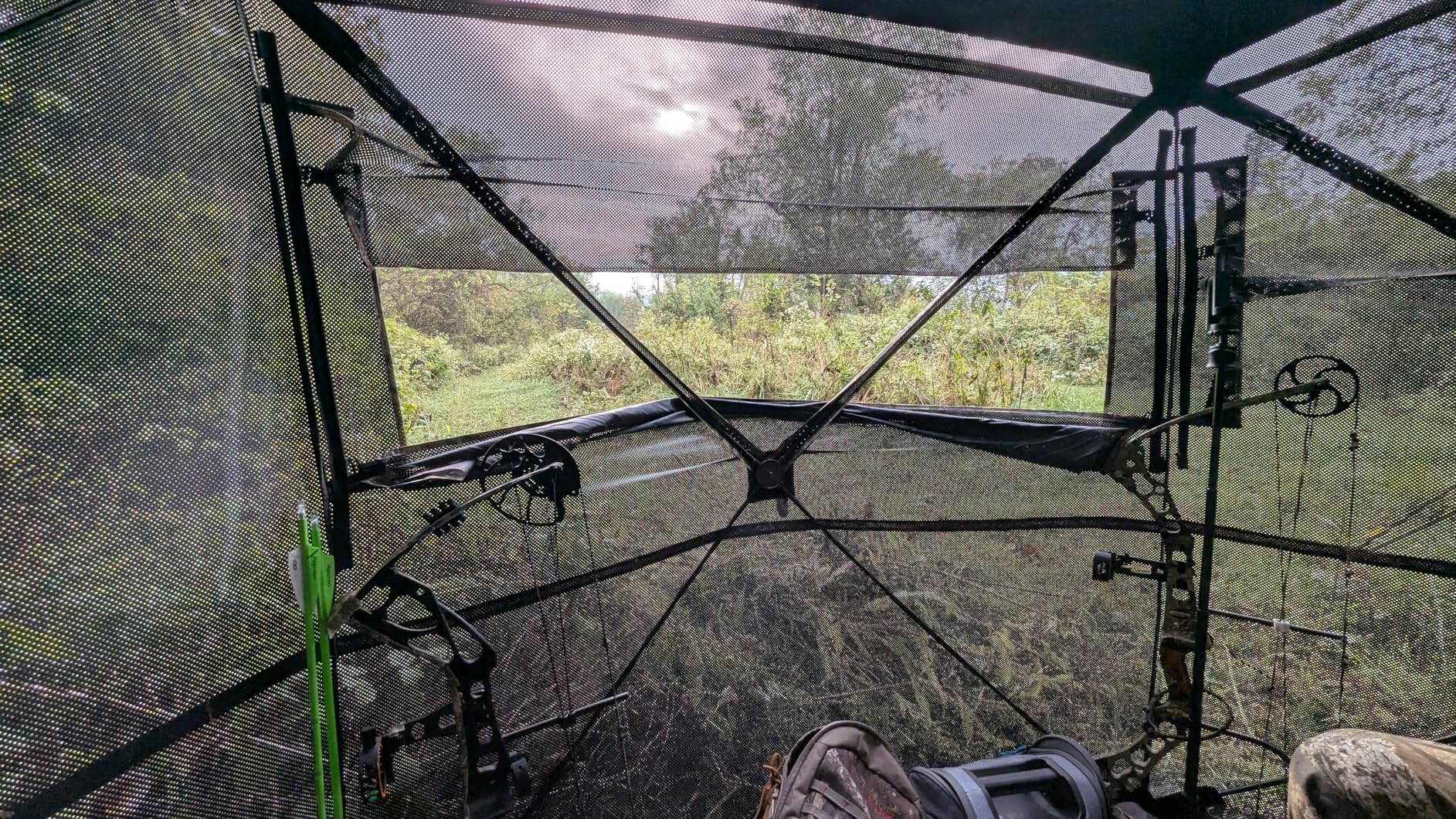 Hunting Blind - 2-3 Person & 3-4 Person 360/270 See Through Ground Blinds for Hunting Deer and Turkey, Pop Up Deer Blind with Single Door/Dual Doors, Portable Carry Bag and Quiet Fast customer photo 2