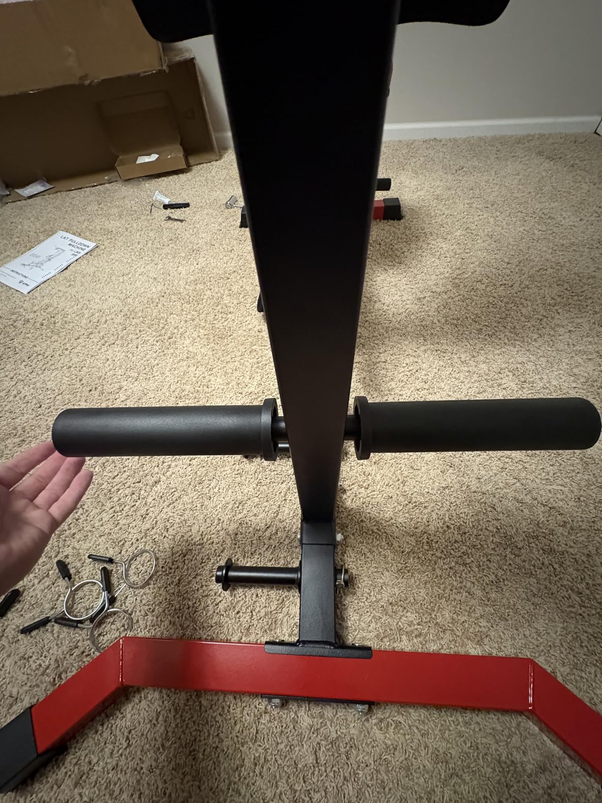 LS01 LAT Pulldown Machine, LAT Row Cable Machine with AB Crunch, LAT Tower with Cable Row Attachments, 3 in 1 Pulley Stations customer photo 2