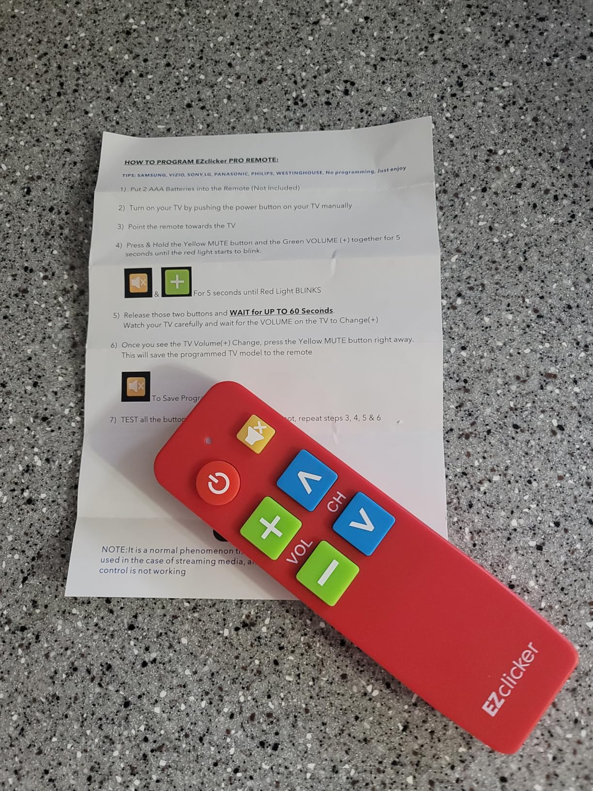 TV Remote for Seniors, Extra Simple Big Button Remote (Black) Works with Major TV Brands, NOT for Streaming (2xAAA Batteries Not Included) customer photo 1