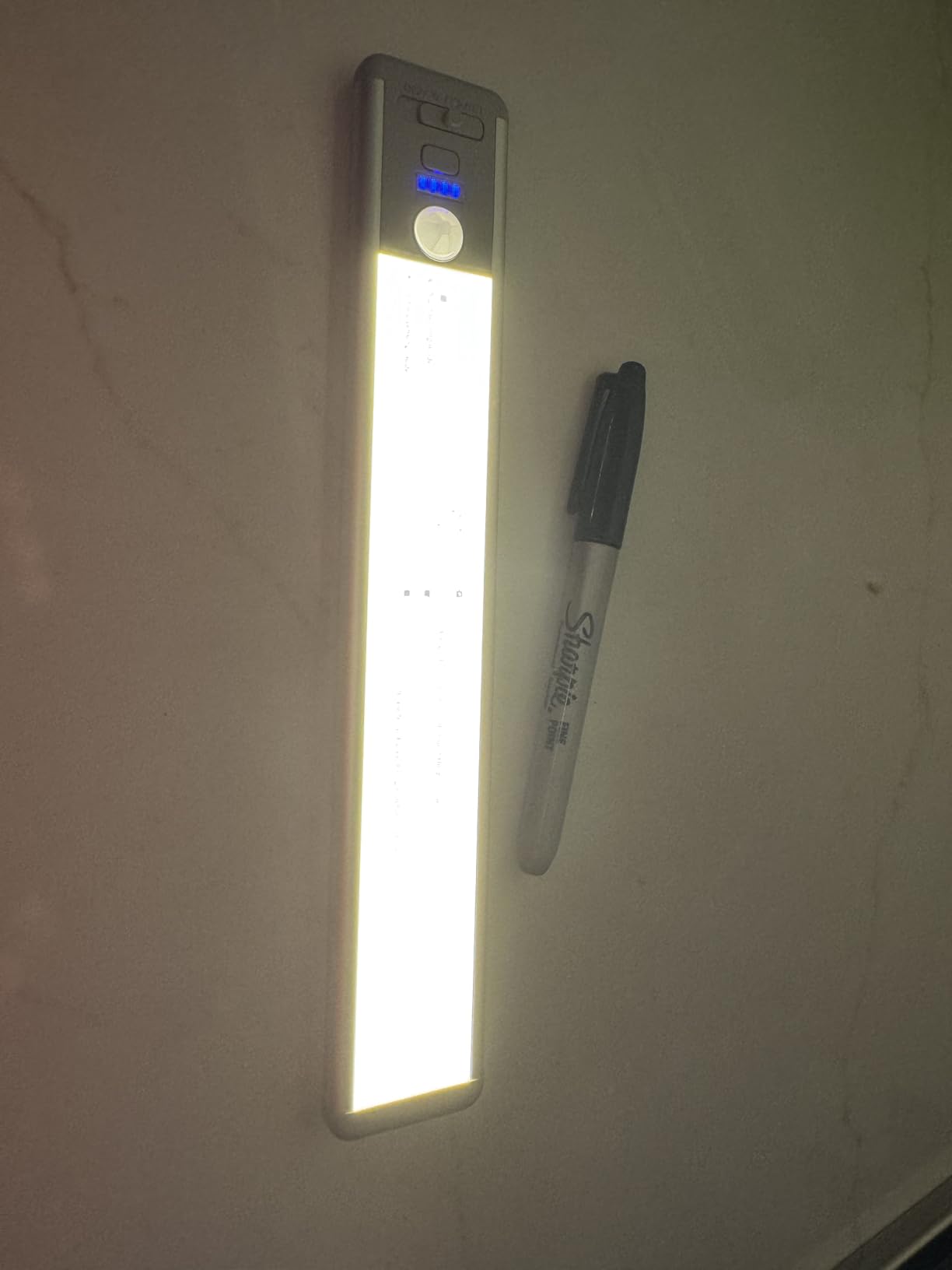 Under Cabinet Lighting Wireless, Rechargeable Motion Sensor Light Indoor, 3 Color Dimmable Closet Light Battery Operated with LED Power Display, Magnetic Under Counter Lights for Kitchen, Home (3Pack) customer photo 2
