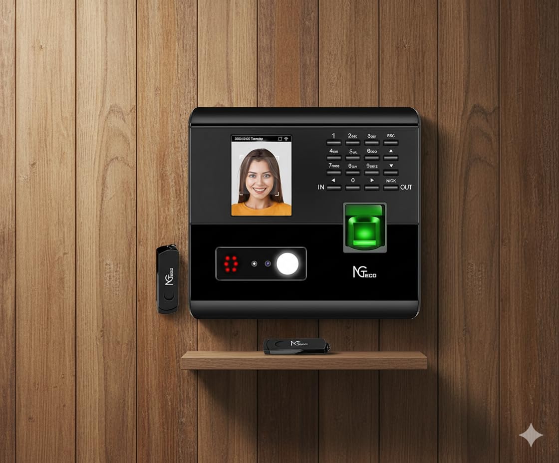 NGTeco APP-Based Time Clocks, 4-in-1 (Face, Fingerprint, RFID, PIN) Times Clock for Employees Small Business, 2.4GHz WiFi Clock in Machine Support Shift Schedules, iOS & Android APP, No Monthly Fee customer photo 2