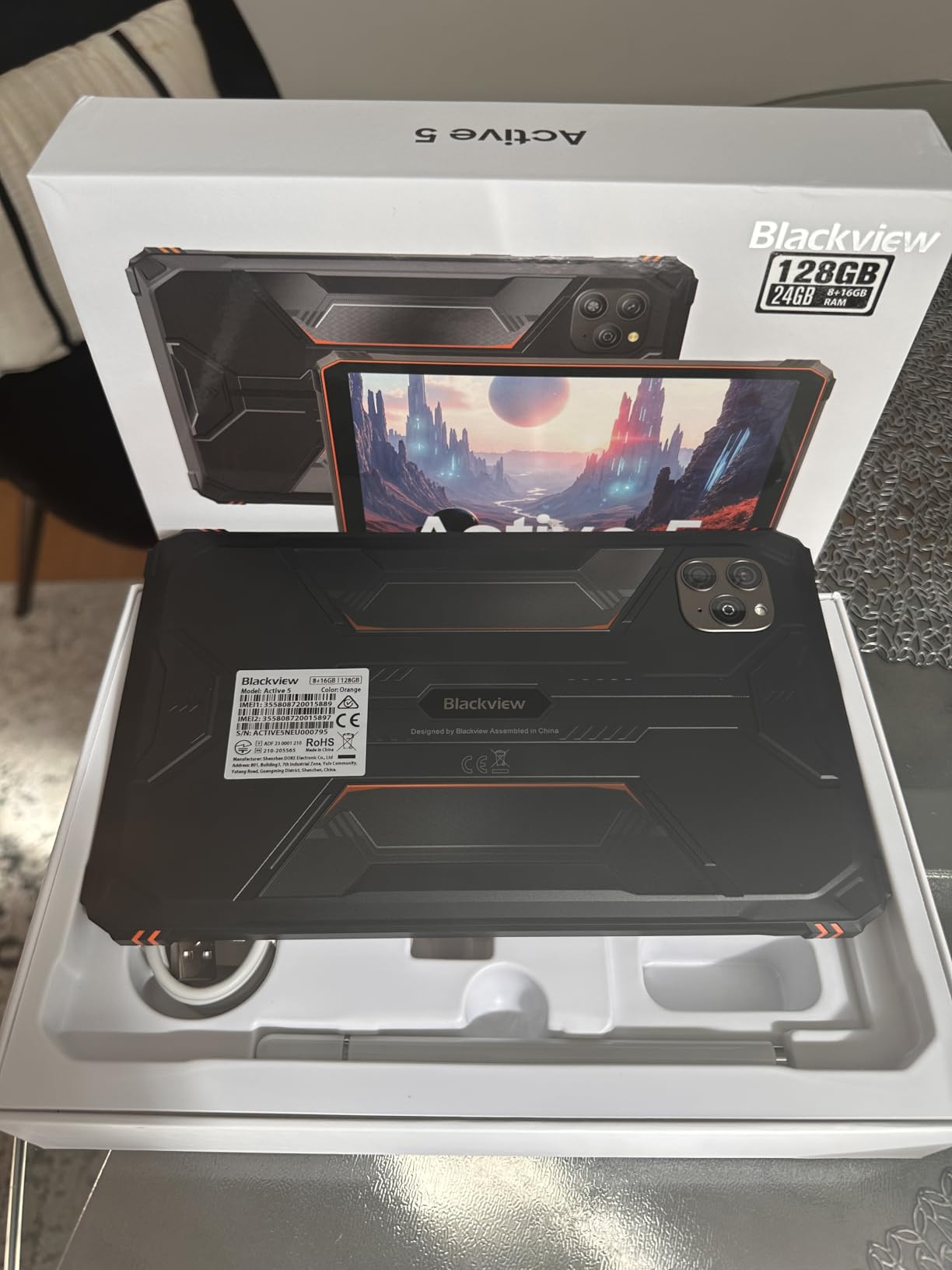 Blackview 9 inch Rugged Tablet, Android 15 Waterproof Tablet wirh Gemini AI, 24GB+128GB TF 2TB, 180Hz, IP68/IP69K, MIL-STD-810H Shockproof, 16MP+13MP, 18W/OTG/5G WiFi/GPS/NFC/TÜV/Face ID/Glove Mode customer photo 1