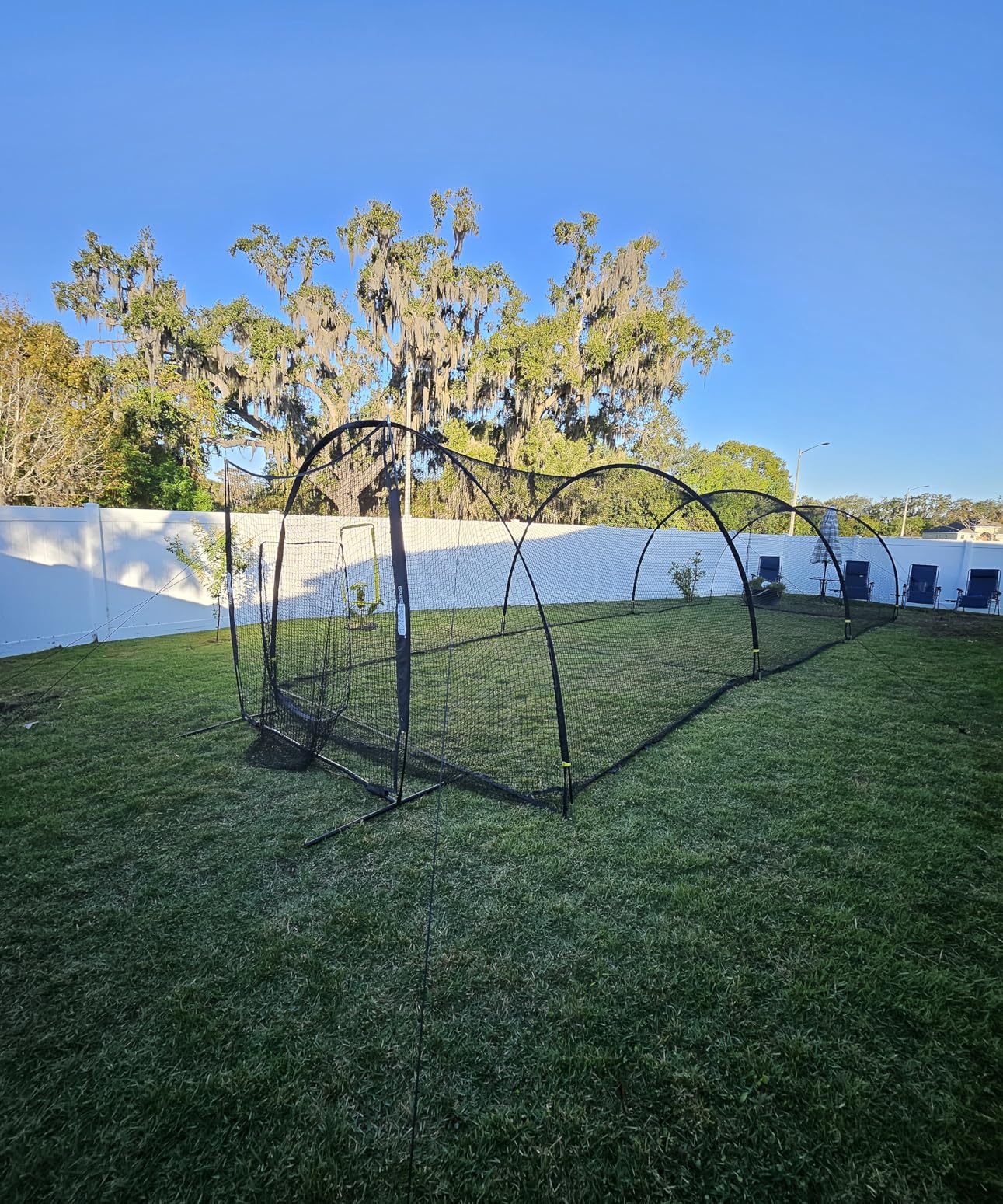 Batting Cage, 22ft/30ft/35ft/55ft/70ft Baseball Softball Hitting cage Net, Portable Baseball Cage Netting System for Solo or Team Training, for Backyard Field Outdoor Indoor customer photo 1