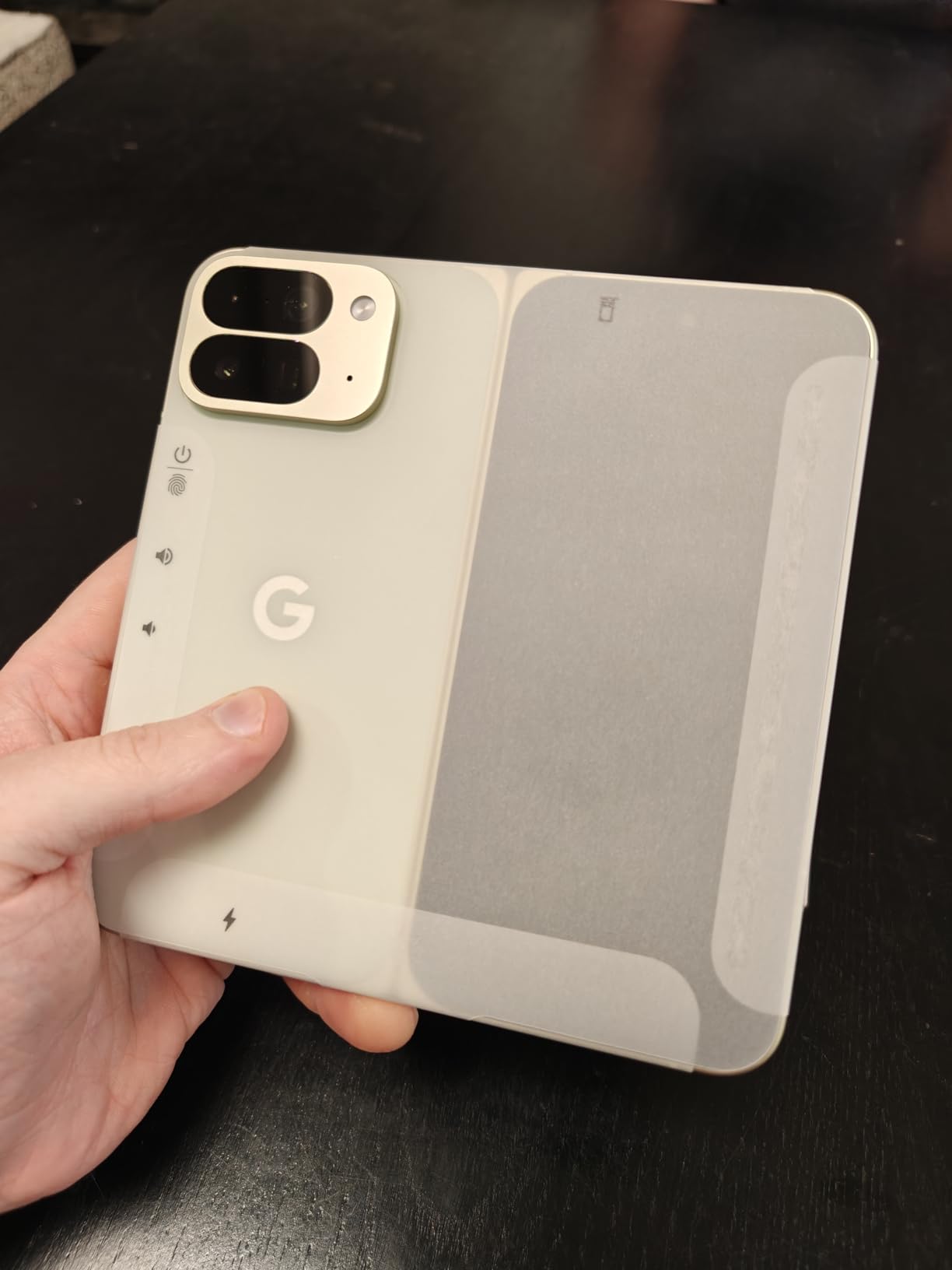 Google Pixel 10 Pro Fold - Unlocked Android Smartphone - Gemini AI Assistant - Advanced Triple Rear Camera System - 24+ Hour Battery - Foldable Display - Moonstone - 256 GB (2025 Model) customer photo 2