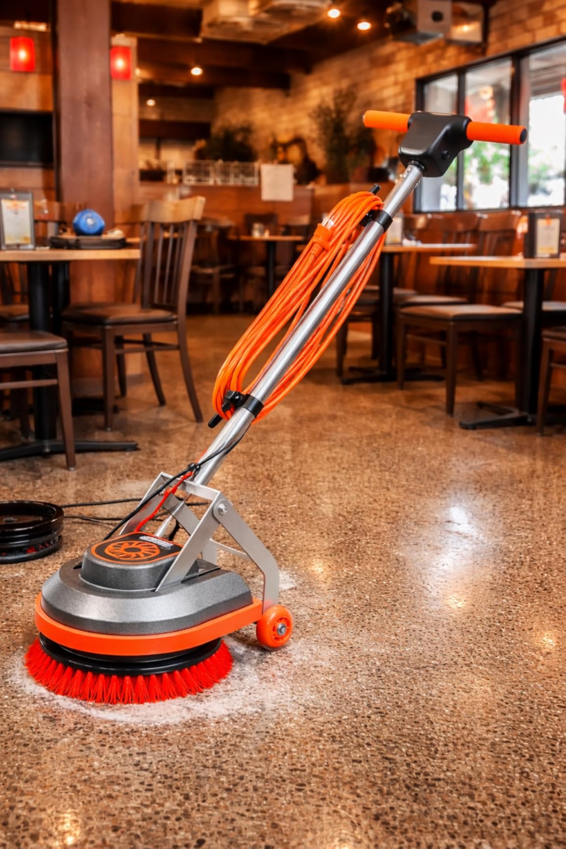Commercial Floor Scrubber Machine, Heavy Duty Orbital Floor Cleaner, Multi-Functional Floor Buffer Polisher Machine- Deep Cleaning Tile and Grout, Hardwood Floors and Carpets with Ease, Orb-5 customer photo 2