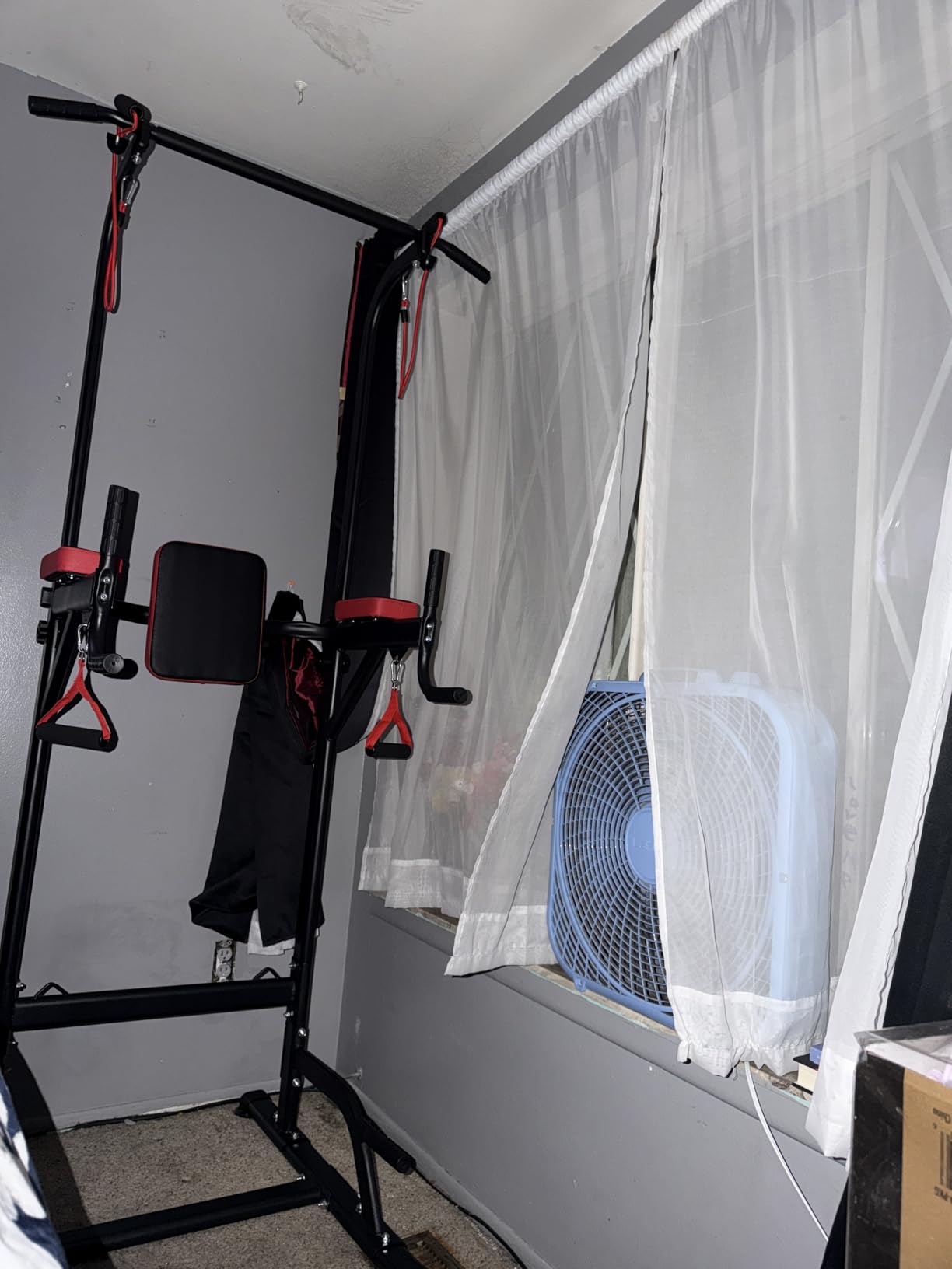 Dskeuzeew Pull Up Bar Free Standing for Multi-Function Home Gym Strength, Pull Up Dip Station Assistive Trainer Height Adjustable customer photo 1