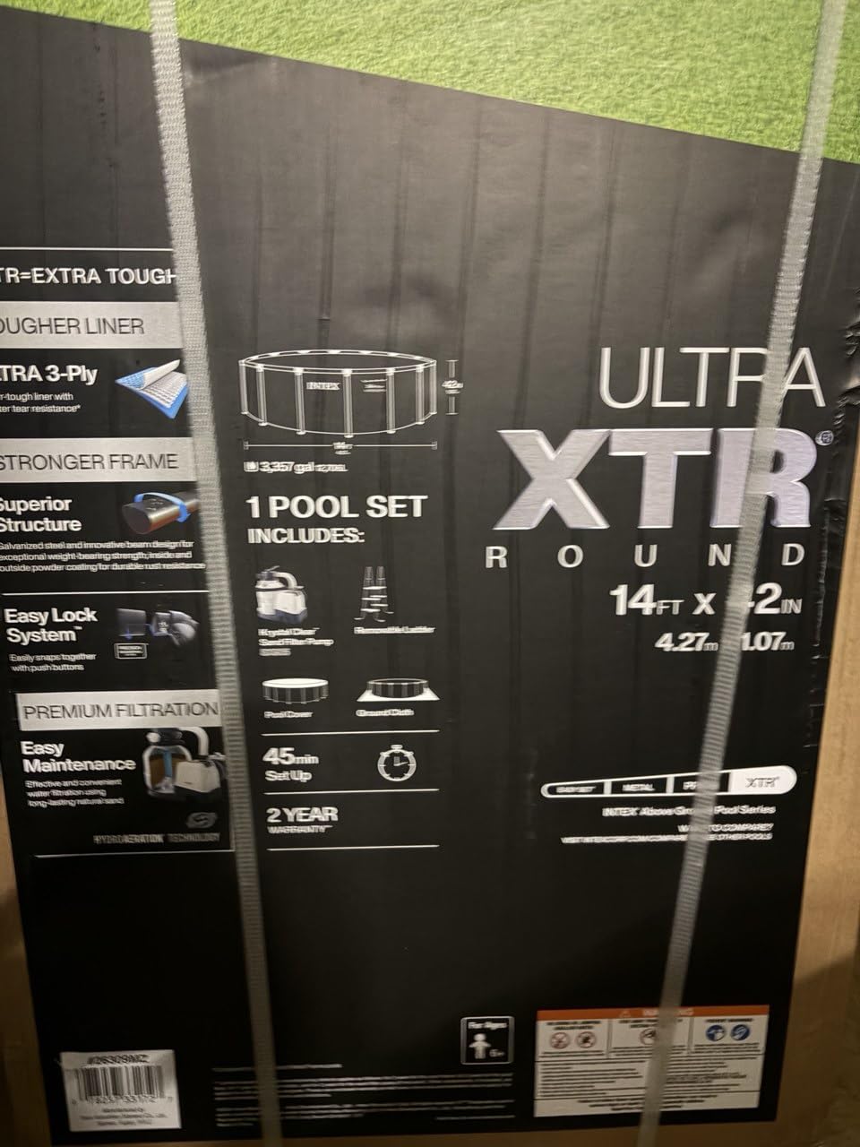 INTEX 26317MZ 15ft x 48in Ultra XTR Frame Deluxe Above Ground Swimming Pool Set with 1500 GPH Sand Filter Pump, Removable Ladder, Ground Cloth, Pool Cover, SuperTough, Puncture and Rust Resistant customer photo 1