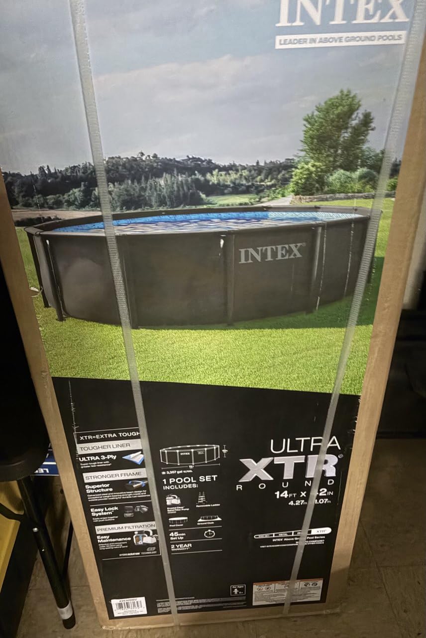 INTEX 26317MZ 15ft x 48in Ultra XTR Frame Deluxe Above Ground Swimming Pool Set with 1500 GPH Sand Filter Pump, Removable Ladder, Ground Cloth, Pool Cover, SuperTough, Puncture and Rust Resistant customer photo 2