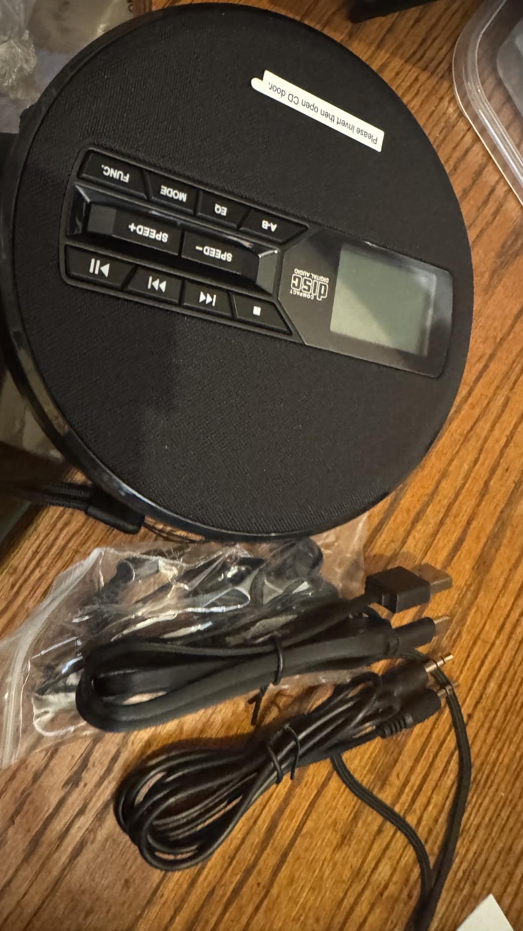 CD Player Portable with Speakers - Rechargeable Personal CD Player for Car and Home, Small Fabric Music Player with Backlit Display, Anti-Skip, AUX/USB Port - Ideal for Audiobooks & Gifts customer photo 2