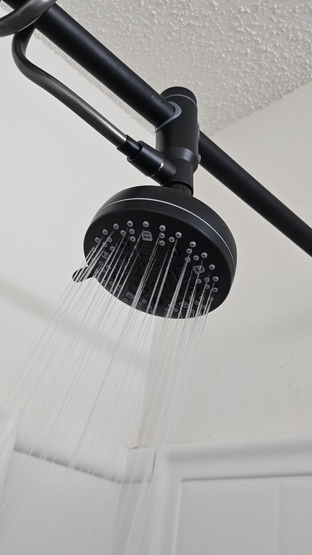 KES Tandem Shower Head for Couples with Original Adjustable Slider, High Pressure Spa-Like Dual Shower Head for Two People, 7 Spray Modes, Easy Install Renter-Friendly, Gift for Couples, Black customer photo 2