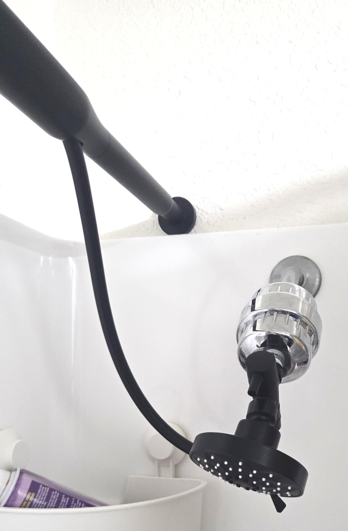 Dual Shower Head System for Couples - Double Shower Heads for Two People Rod - 2 Person Showerhead Gifts - Thicker 304 Stainless Steel, High Pressure, Adjustable, Bathroom Upgrade, SPA-Like - Black customer photo 2