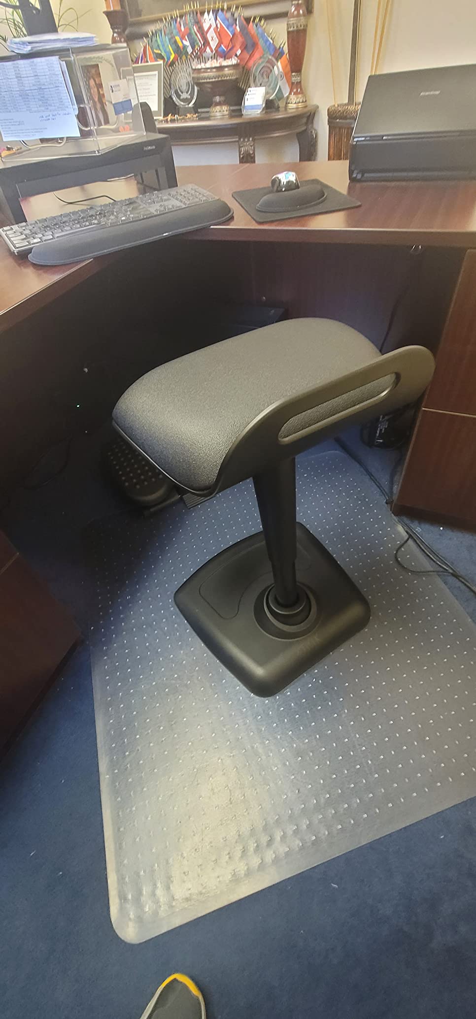 Vari CoreChair - Ergonomic Armless Office Chair for Active Sitting, Core Support & Posture - Adjustable Seat Height & Depth - Compact Task Chair for Home Office Desk - 250 lb Capacity (Black) customer photo 1