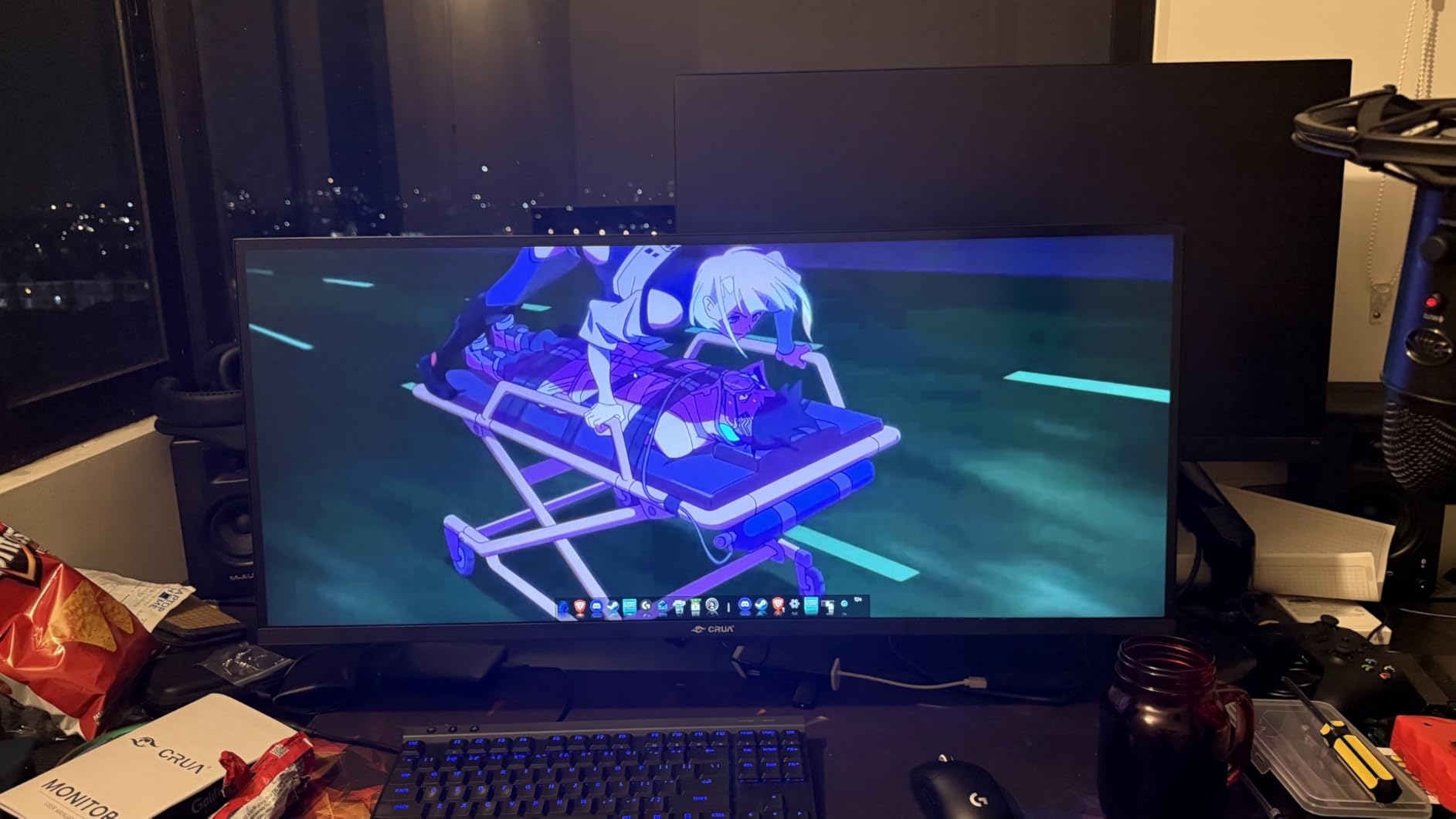 CRUA 34'' Ultrawide Gaming Monitor 120HZ, 21:9 WFHD 2560X1080 IPS Panel Computer Monitors with Built-in Speakers, Support AMD FreeSync, 120% sRGB, DP1.4 & HDMI1.4, Wall Mountable Installs-White customer photo 1