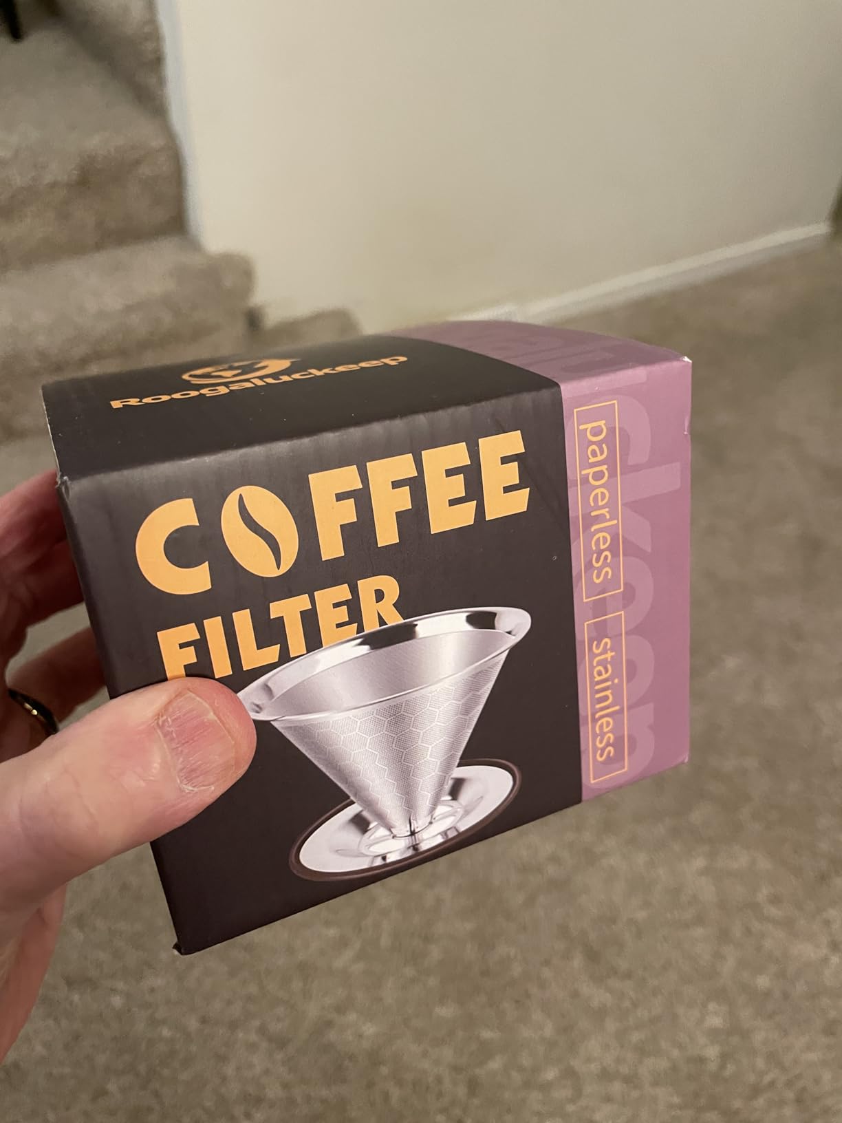 Pour Over Coffee Dripper, Stainless Steel Paperless Reusable Coffee Filter - 600 Mesh Strainer customer photo 1