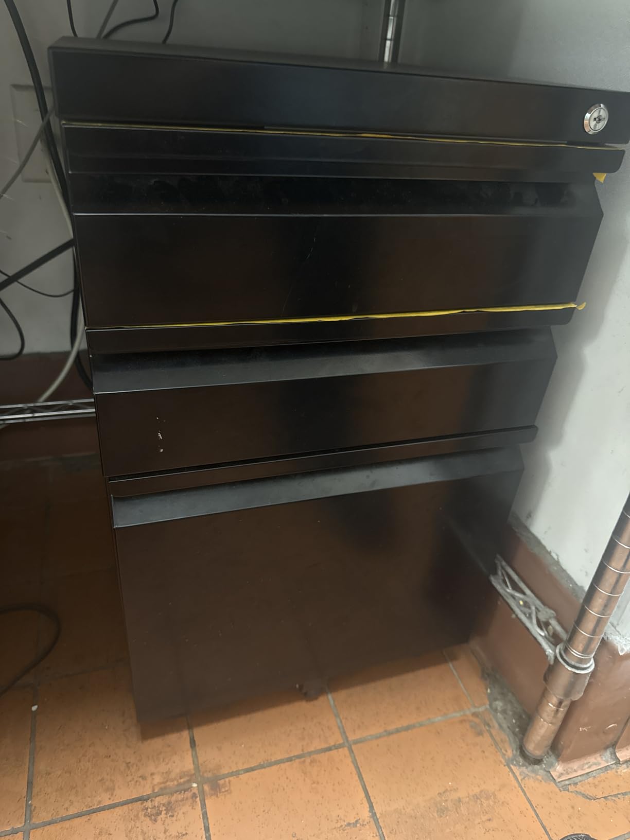 Greenvelly 2 Drawer File Cabinet, Black Metal Lateral File Cabinet with Lock, Office Filing Cabinet customer photo 2