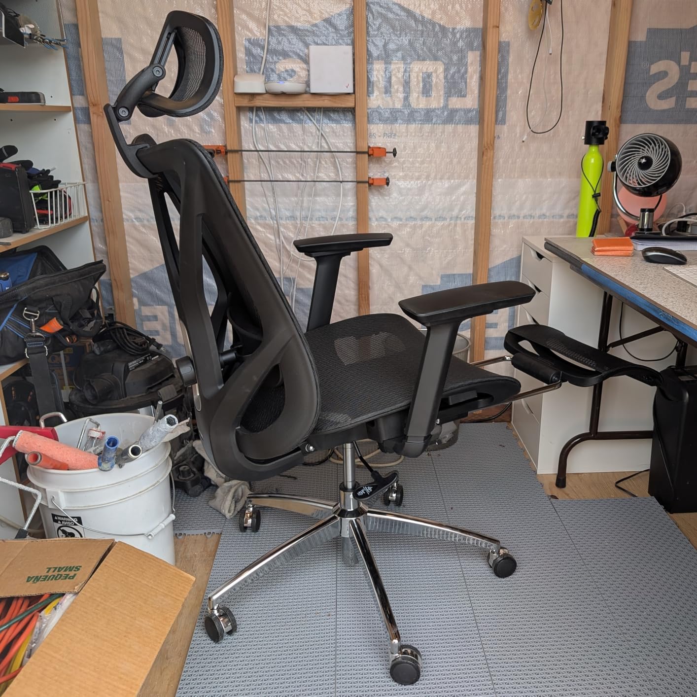 GABRYLLY Ergonomic Office Chair with Footrest - 135° Reclining Desk Chair with Adjustable Lumbar Support, 3D Armrest, Headrest & Large Steel Base customer photo 2