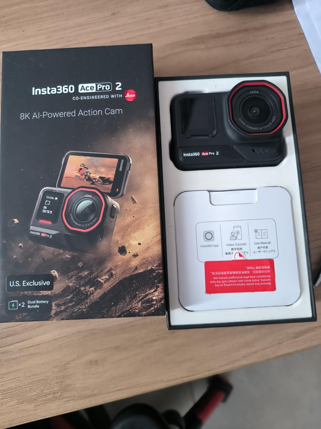 Insta360 Ace Pro 2 Dual Battery Bundle - 8K Waterproof Action Camera Co-Engineered with Leica, 1/1.3