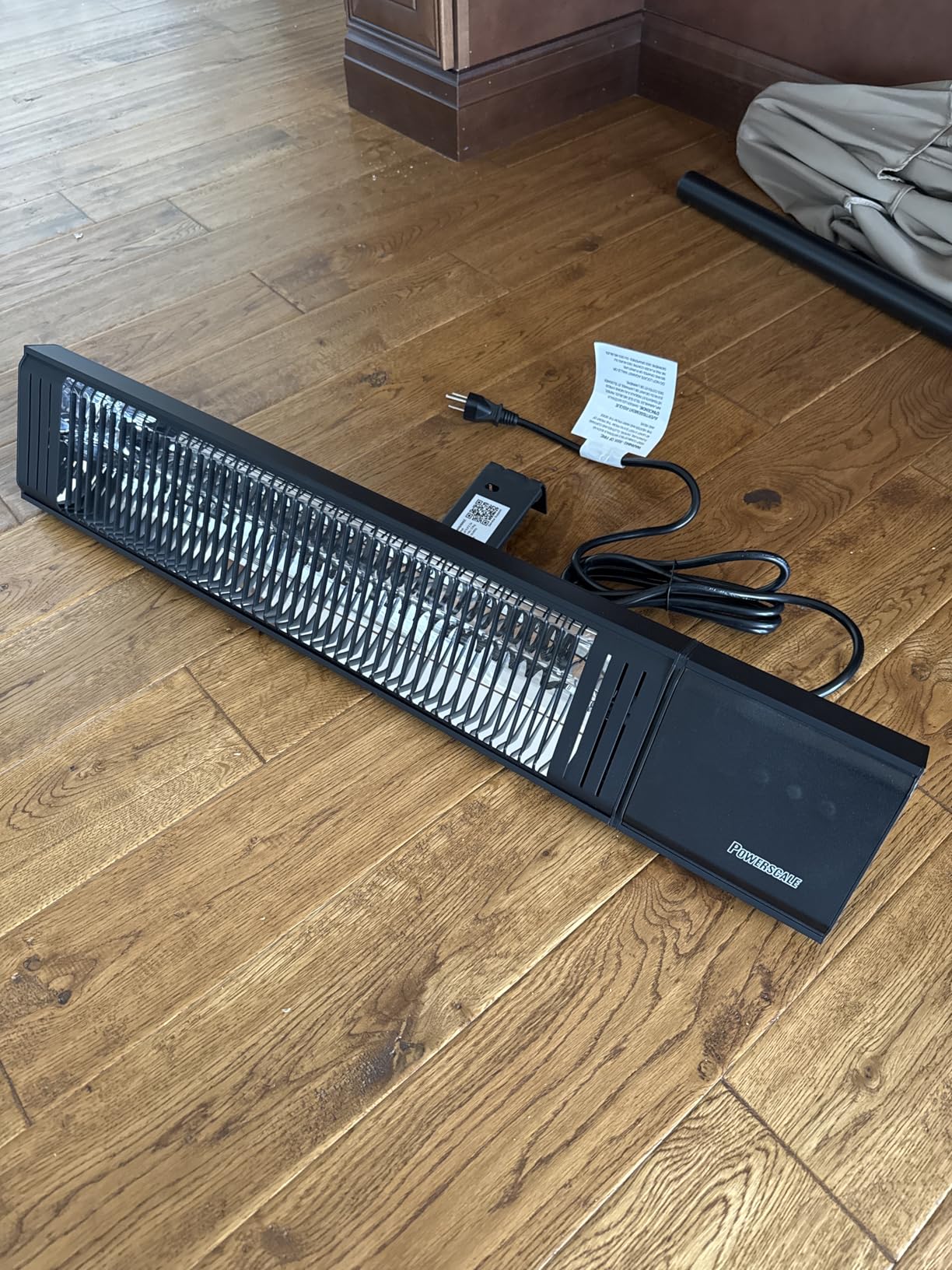 Powerscale 1500W Electric Patio Heater, IP65 Waterproof, Remote, Fast Heating, 4 Heat Levels, 24H Timer & Memory Function, Wall Mounted Indoor/Outdoor Heater customer photo 1