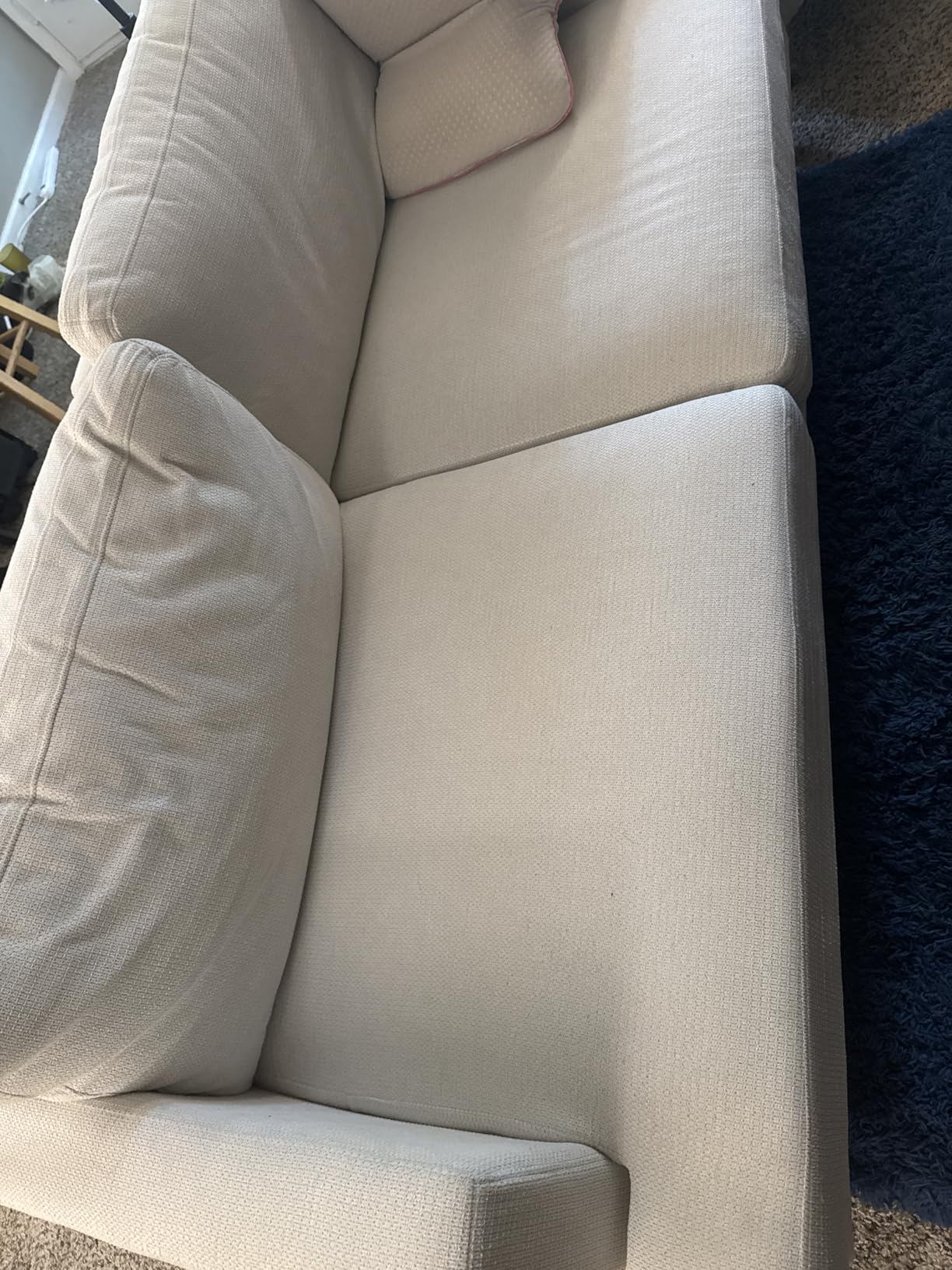 FLEXISPOT XCT4 Pull Out Couch for Small Spaces, 3-in-1 Convertible Loveseat Sofa Bed with Adjustable Backrest, Compact Futon Sofa Bed Twin Sleeper Loveseat for Apartment Dorm RV Guest Room, Pink customer photo 2