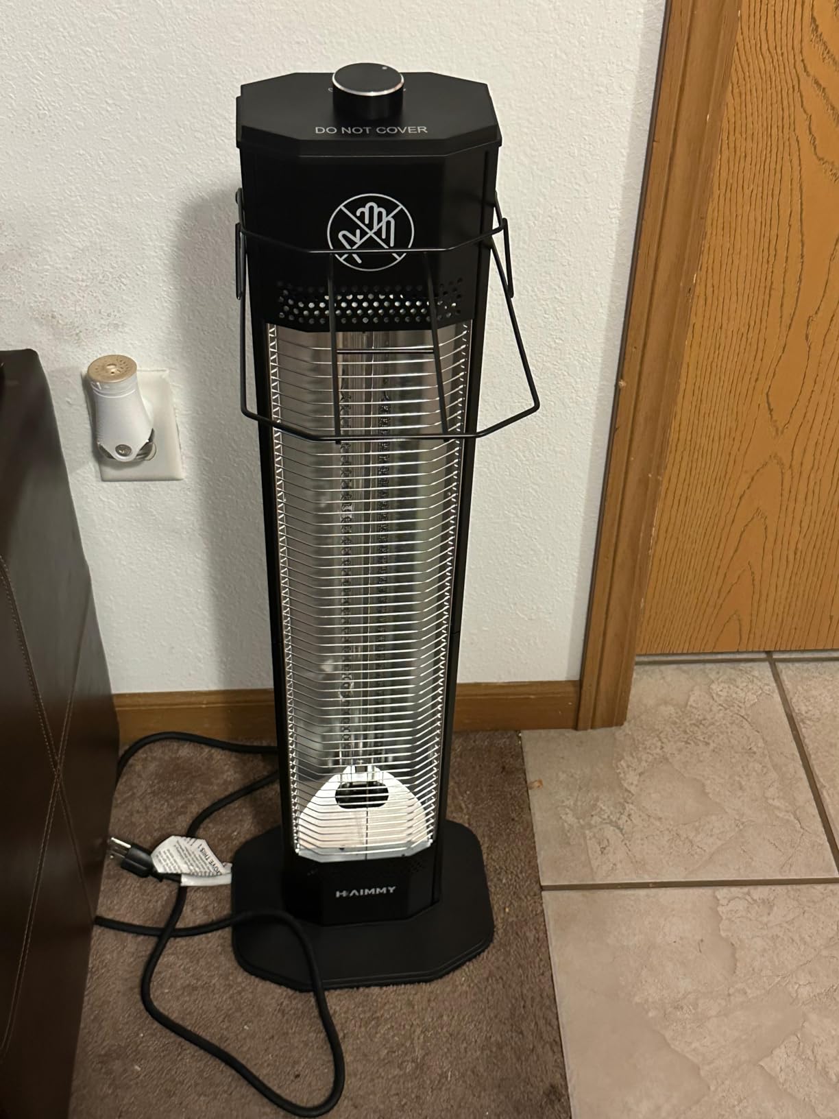 NFCCRA Outdoor Electric Patio Heater, 34-inch 1500W Infrared Tower Heater with Instant Heating, Tip-Over & Overheat Protection, IPX5 Waterproof Space Heater for Patio Garage Workshop Indoor & Outdoor Use customer photo 2